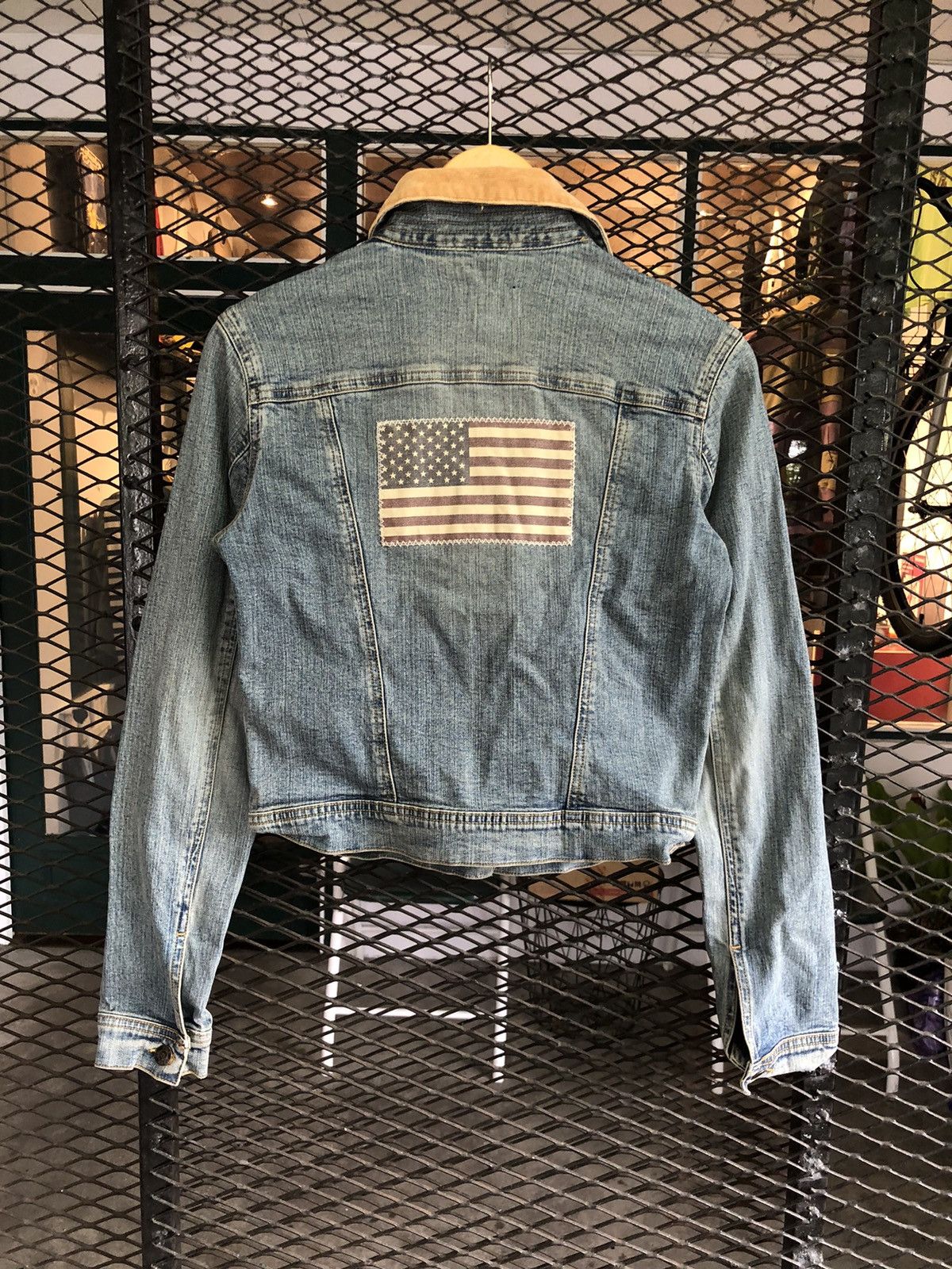 Polo Ralph Lauren × Vintage POLO JEANS RALPH LAUREN DENIM JACKET AMERICAN FLAG Size S / US 4 / IT 40 - 1 Thumbnail