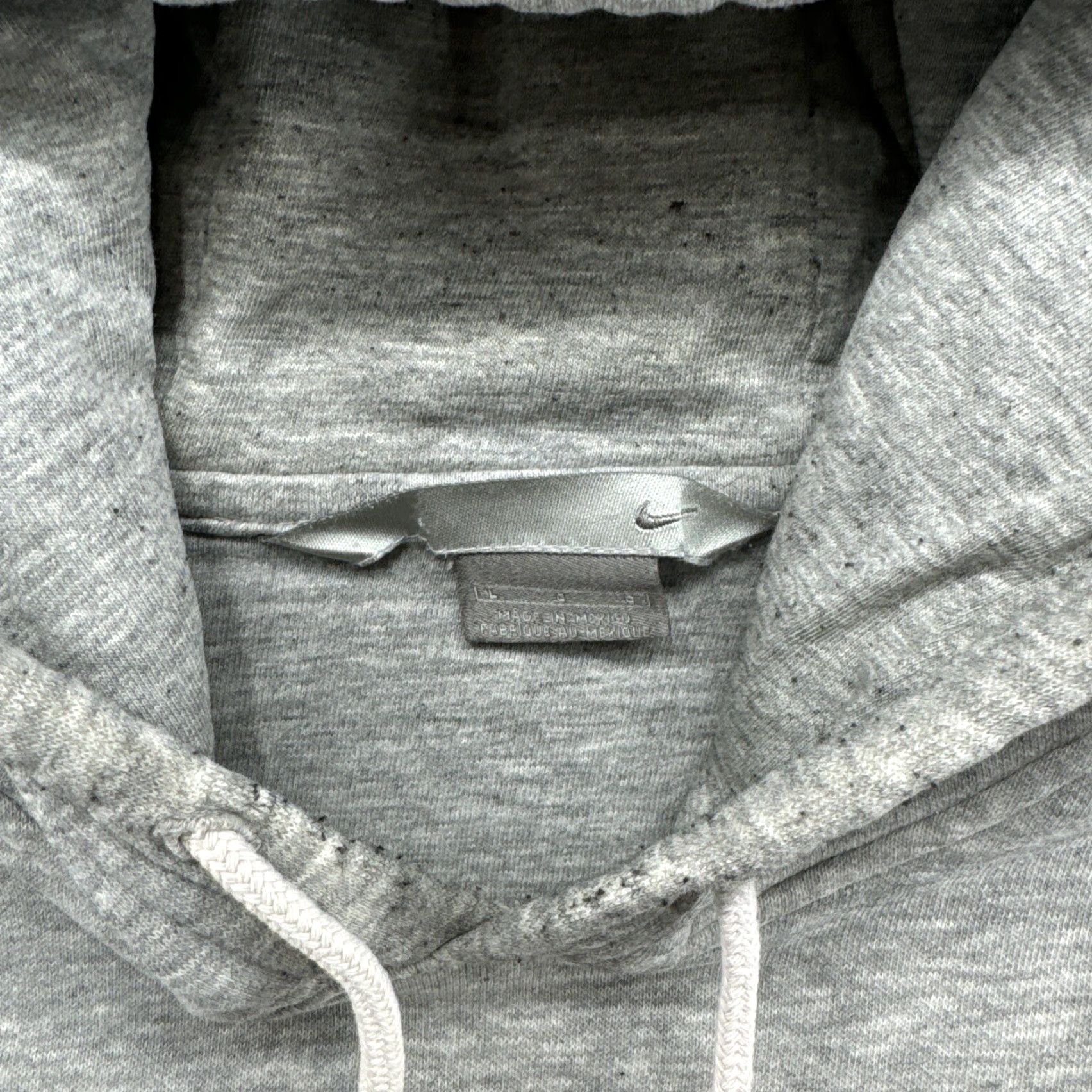 Nike VINTAGE Nike Hoodie Men L Gray 90s Logo Spell Out Embroidered Swoosh Pockets Crew Neck Knit Cotton Blend Sweatshirt Sweatshirt Size US L / EU 52-54 / 3 - 3 Thumbnail