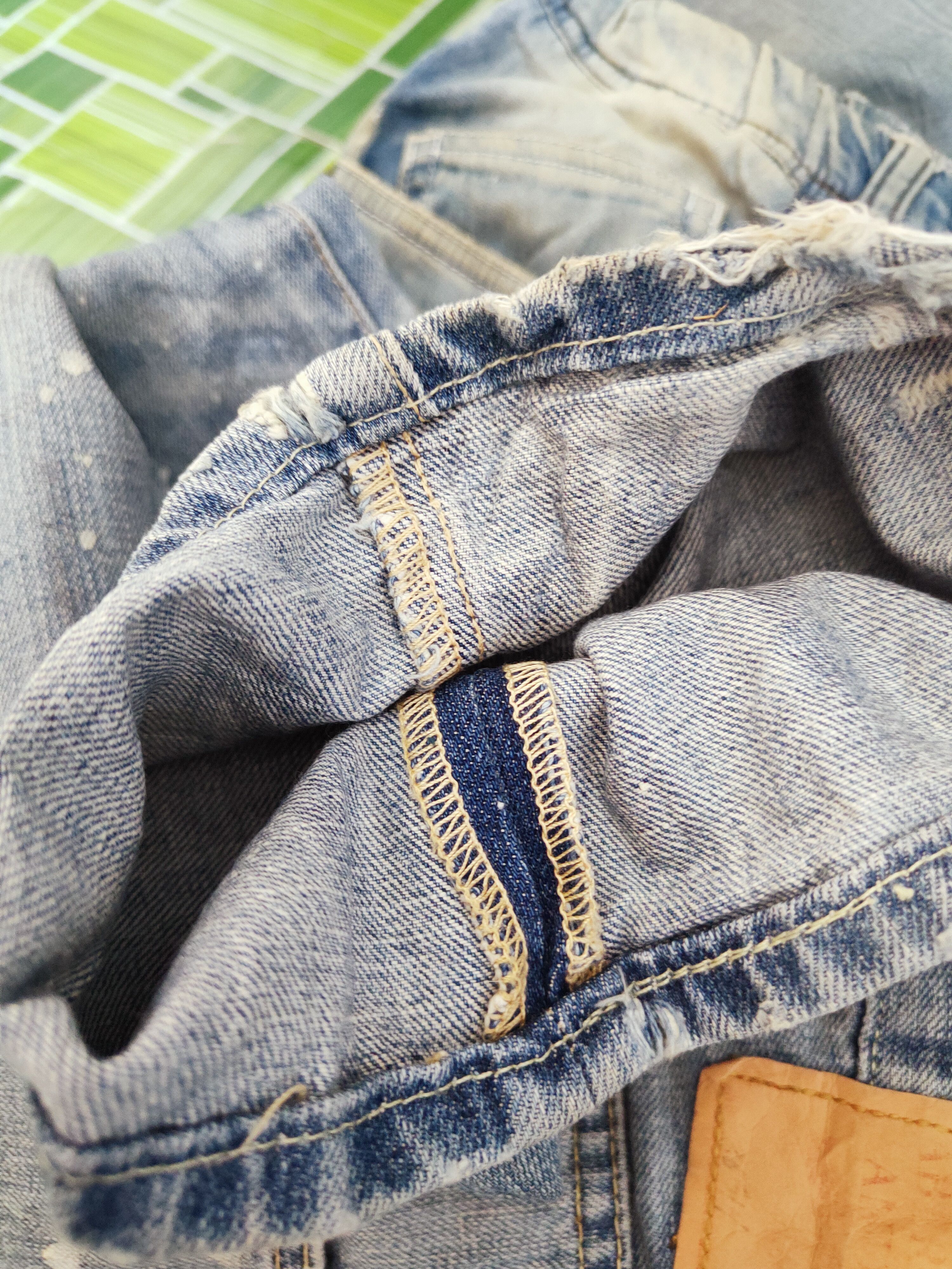 Abercrombie & Fitch × Vintage Vintage Abercrombie&Fitch Blue Distressed Ripped Jeans Size 33" - 13 Thumbnail