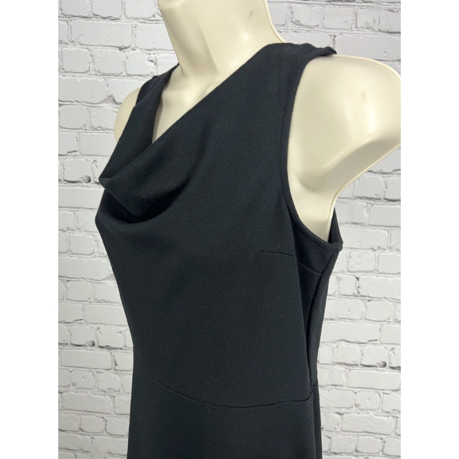 Lands' End Lands’ End Dress Women Black Sleeveless Cowl Neck A-line Casual Midi Unlined XS (2-4) Size XS / US 0-2 / IT 36-38 - 6 Thumbnail