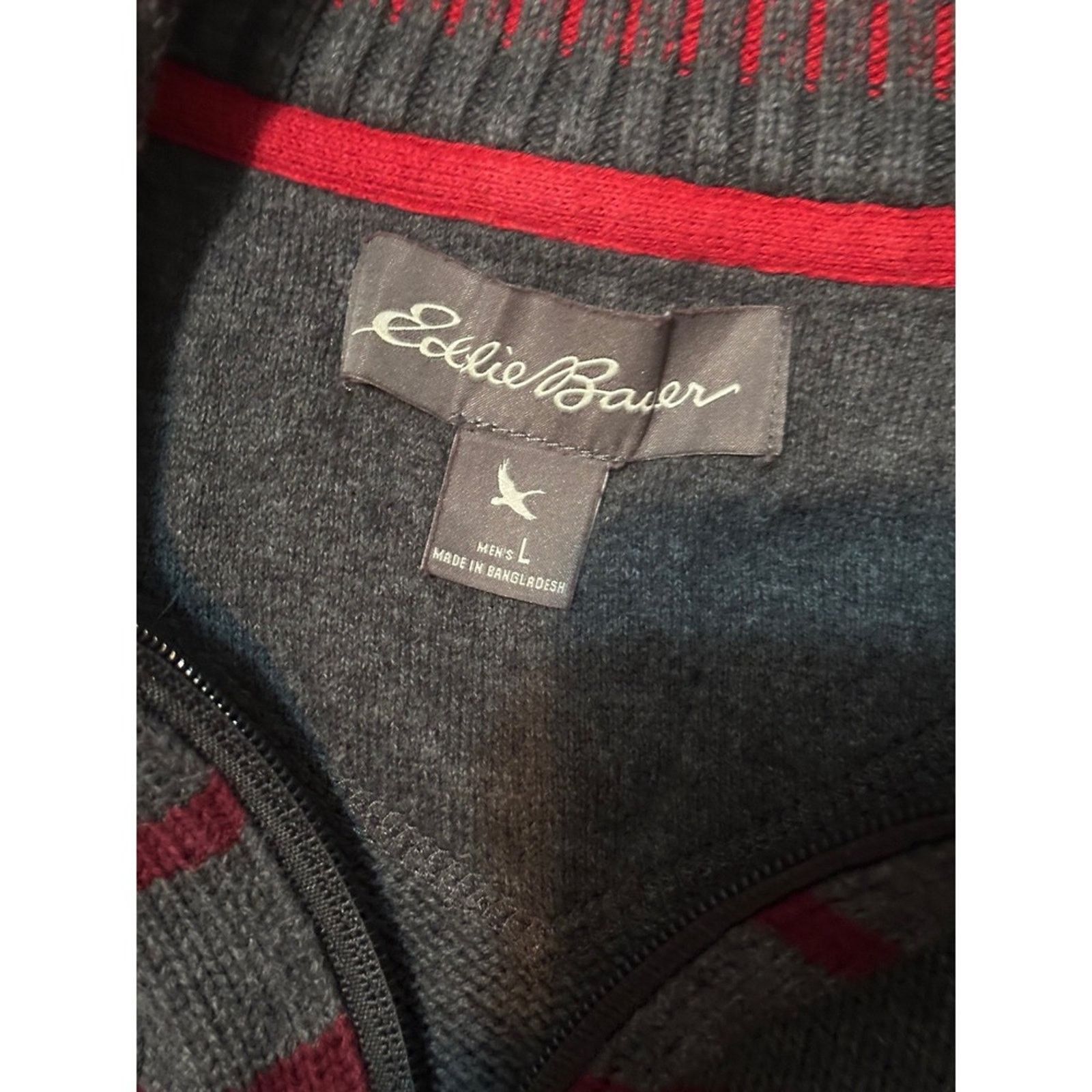 Eddie Bauer Eddie Bauer Mens 1/4 Zip Sweater Stripe Knit Pullover Large Size US L / EU 52-54 / 3 - 2 Thumbnail