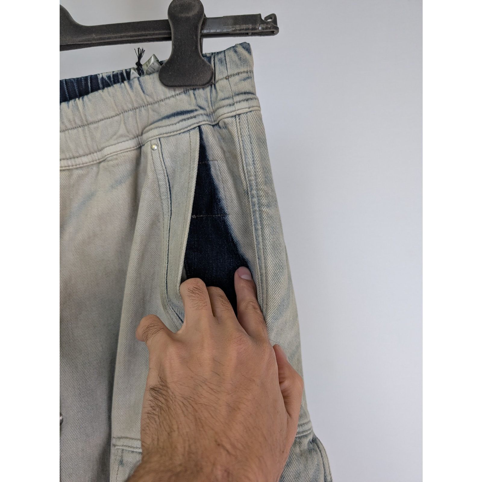Rick Owens Drkshdw o1rshd1 Double Cargo Jumbo Belas Trouser Sky/Orange Degrade Size US 32 / EU 48 - 7 Thumbnail