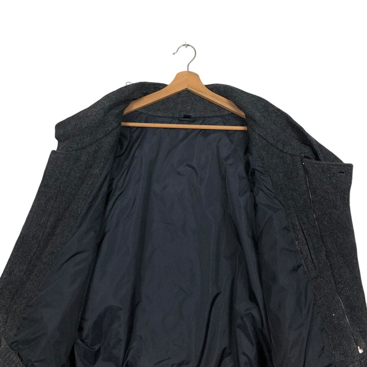 Vintage 🔥VINTAGE WOOL BOMBER JACKET BONDAGE HIDDEN COLLAR BIKER Size US M / EU 48-50 / 2 - 16 Thumbnail
