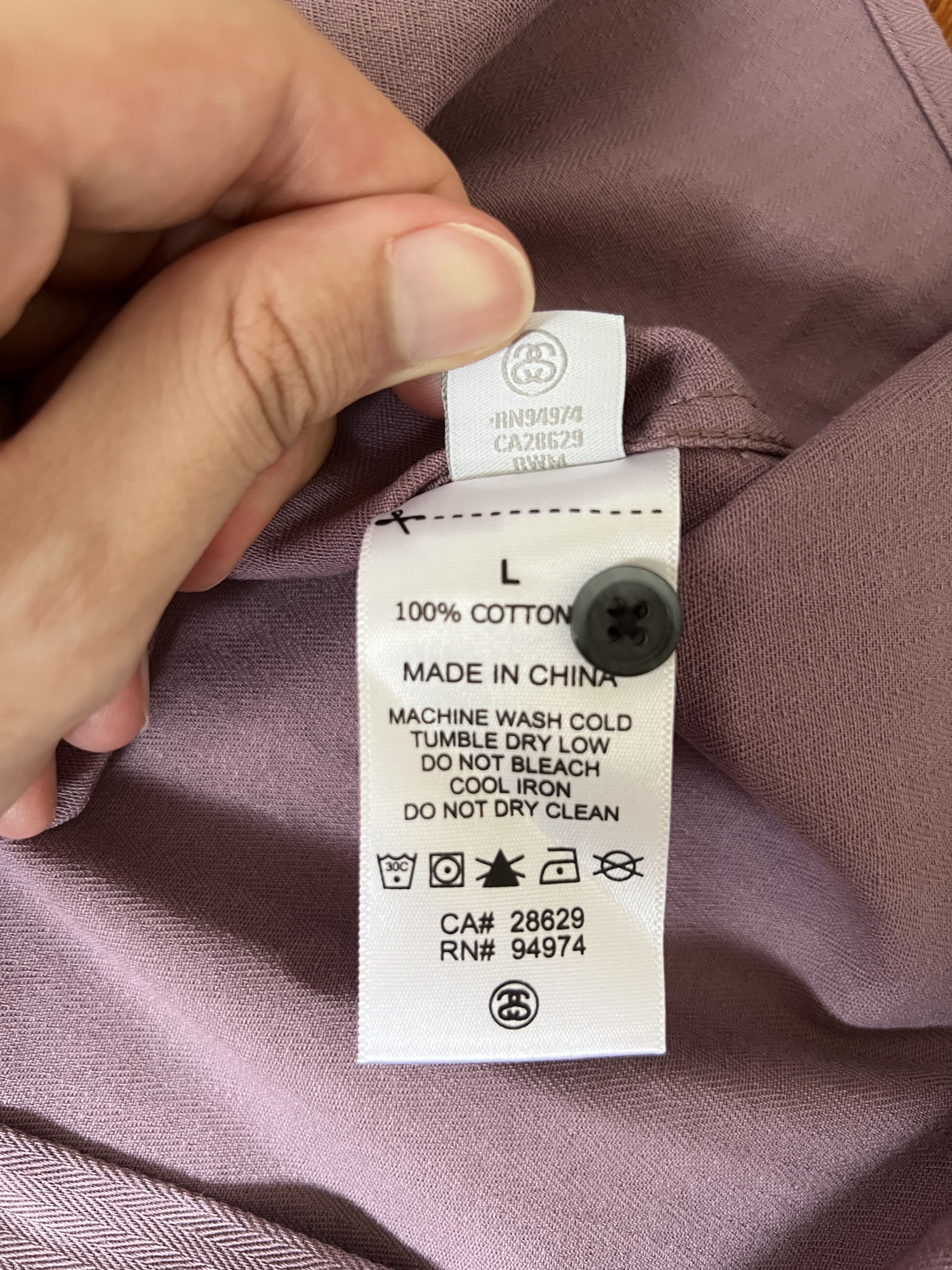 Stussy 💚 Stussy HBT Work Shirt Mauve Large NEW Size US L / EU 52-54 / 3 - 13 Thumbnail