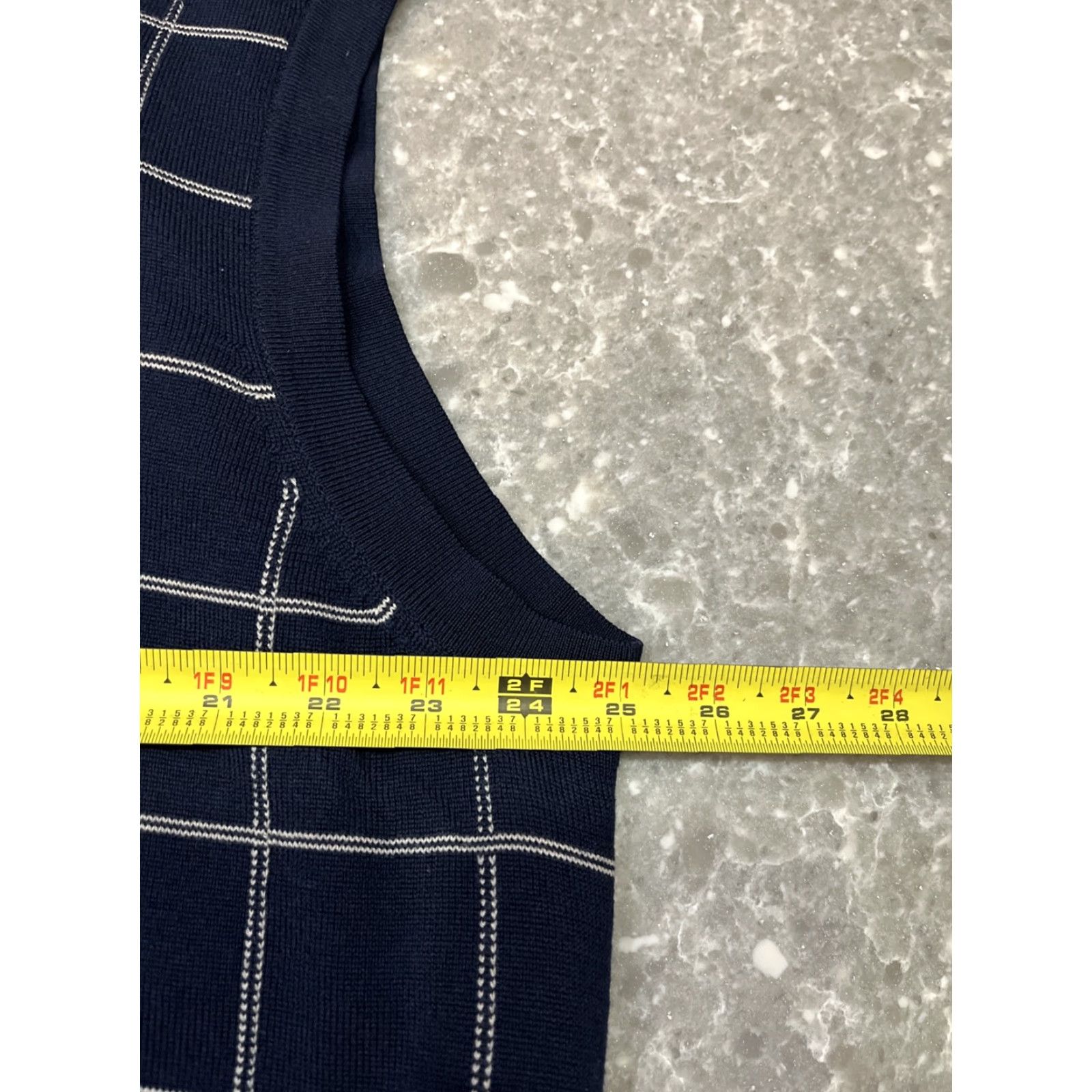 Vintage Fairway & Greene Sweater Vest Navy XL Men Vest Mock Neck 1/4 Zip Wool Lined Logo Embroidered Golf Size US XL / EU 56 / 4 - 5 Thumbnail