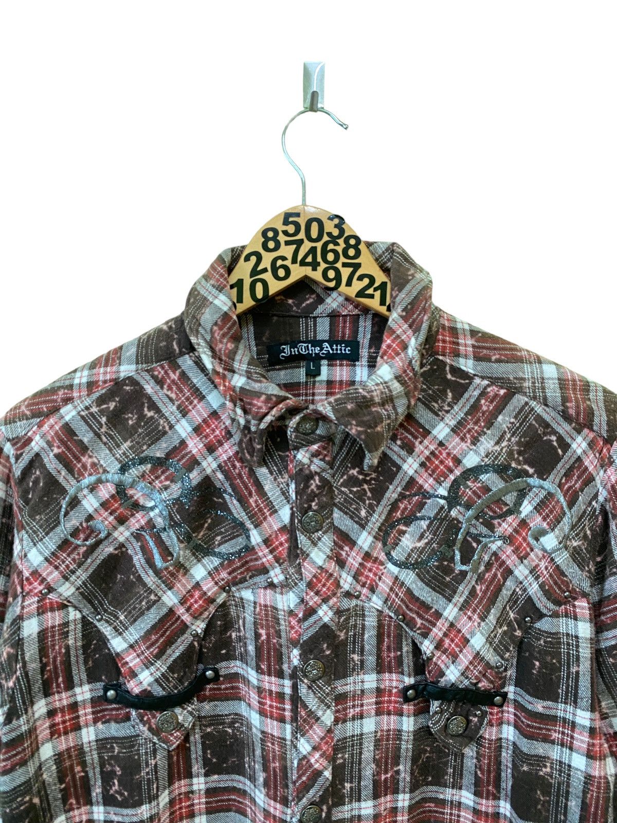 In The Attic IN THE ATTIC Plaid Embroidery Flannel Size US M / EU 48-50 / 2 - 3 Thumbnail