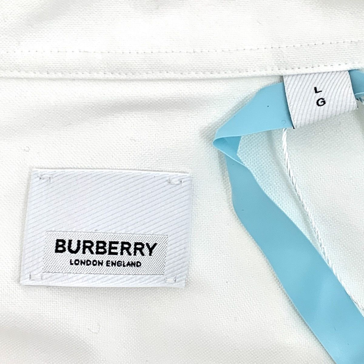 Burberry Burberry White Letter Embroidered Long Sleeve Shirt K26WX Size US L / EU 52-54 / 3 - 6 Thumbnail
