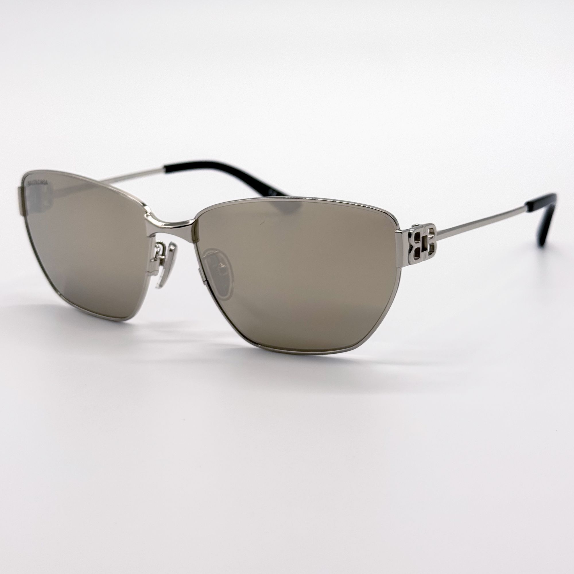 Balenciaga NEW BALENCIAGA BB0337SK 006 SUNGLASSES SILVER WOMEN EYEWEAR Size ONE SIZE - 2 Thumbnail