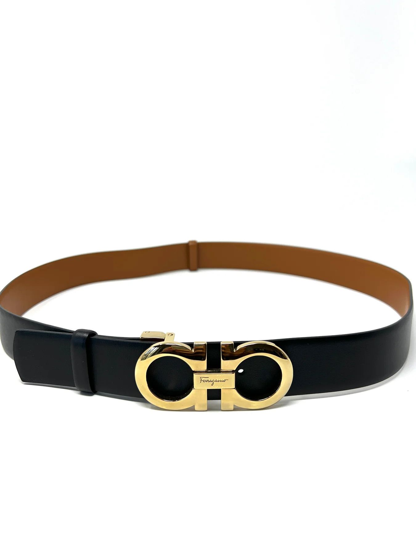 Salvatore Ferragamo o1s1rm0526 Size : OS / Belt in Brown/Black Size ONE SIZE - 3 Thumbnail