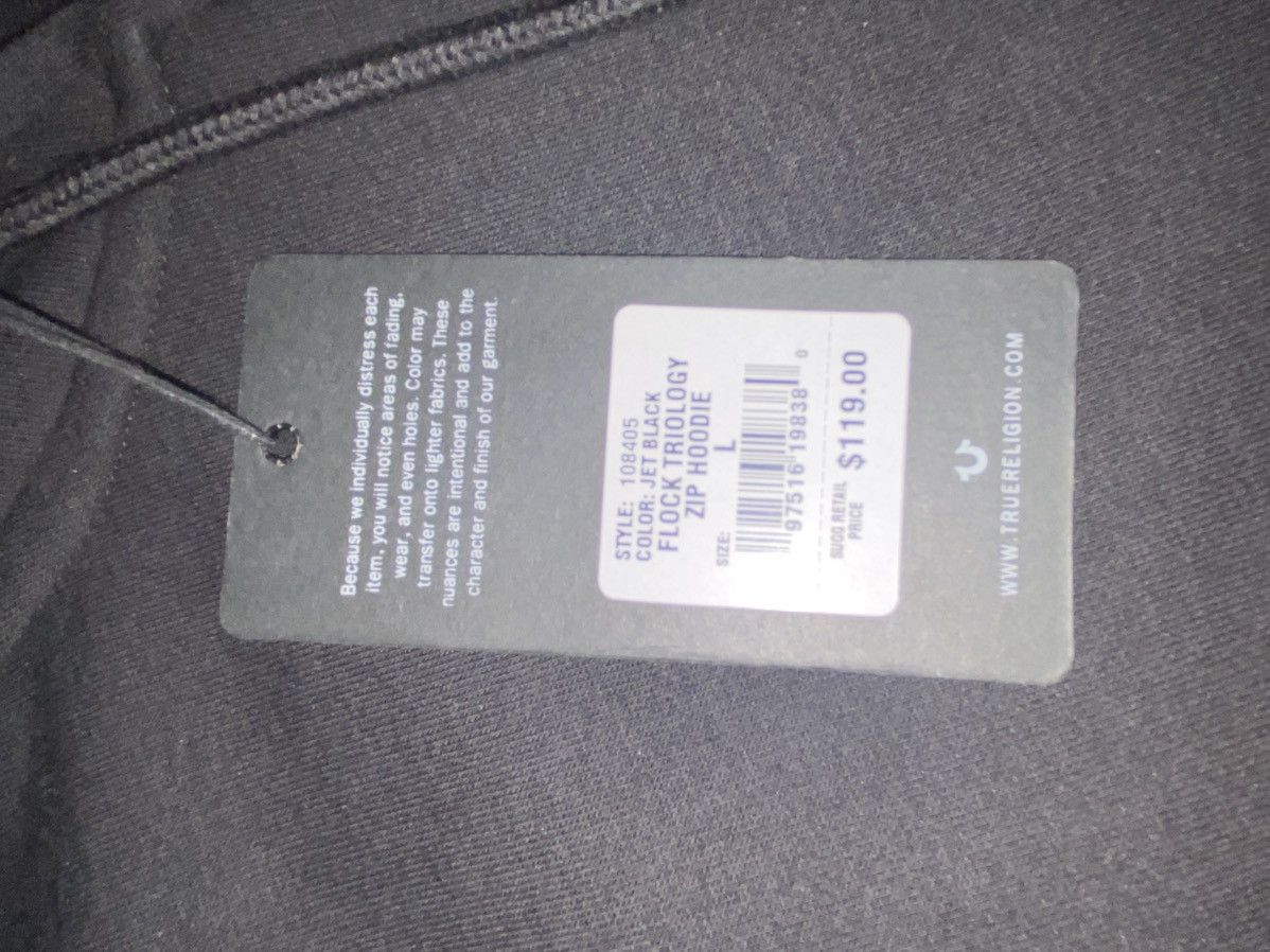 True Religion True Religion Y2k Men’s Large Black Zip-Up Hoodie Size US L / EU 52-54 / 3 - 3 Thumbnail