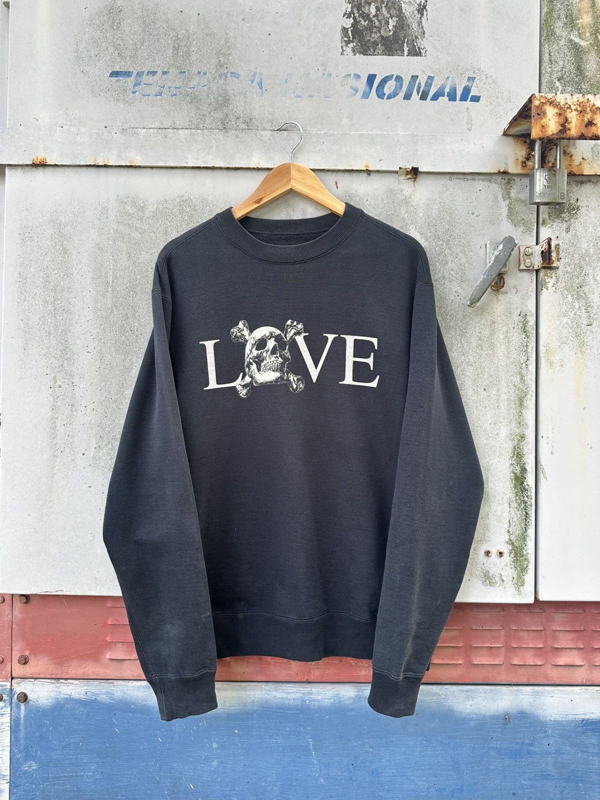 Vintage Thrashed Vintage Faded Lowrider Love Big Cross Sweater Size US M / EU 48-50 / 2 - 2 Thumbnail