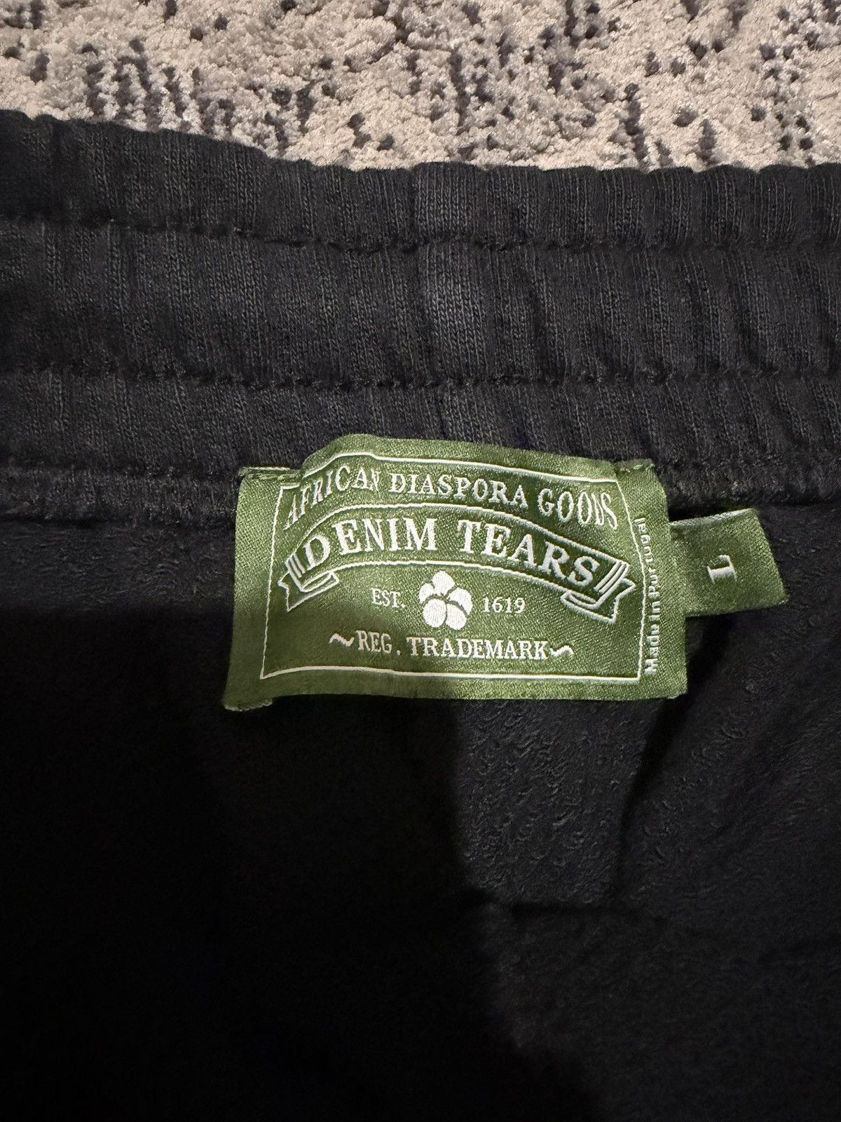 DENIM TEARS Denim Tears The Cotton Wreath Sweatpants - Black Size US 34 / EU 50 - 3 Thumbnail