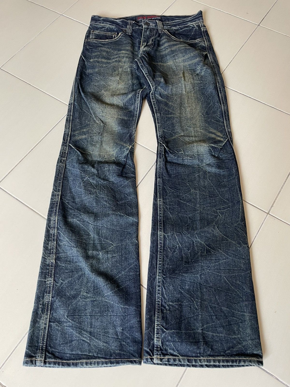 Japanese Brand Jack Serika Angel Wings Flare Jeans Size US 30 / EU 46 - 2 Thumbnail