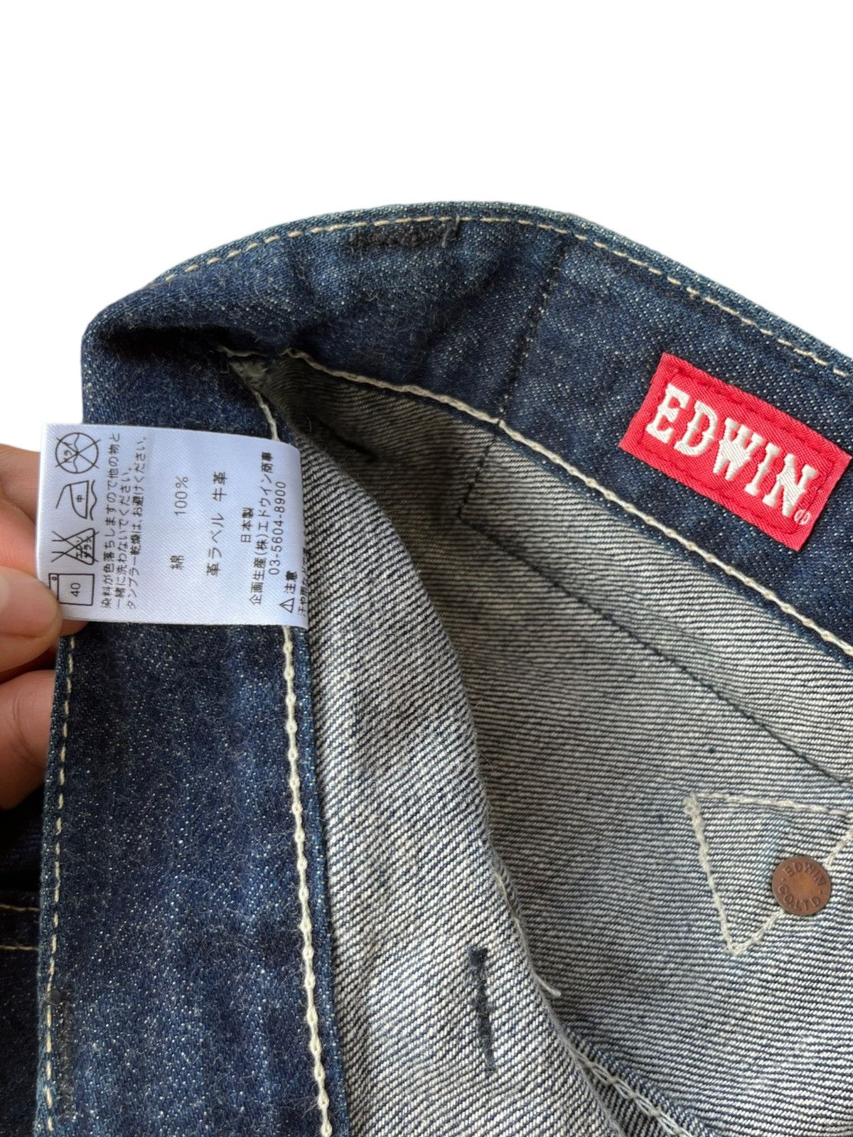 Edwin × Vintage Super rare💥 Edwin 5052D Orange Line Selvedge Size US 34 / EU 50 - 10 Thumbnail