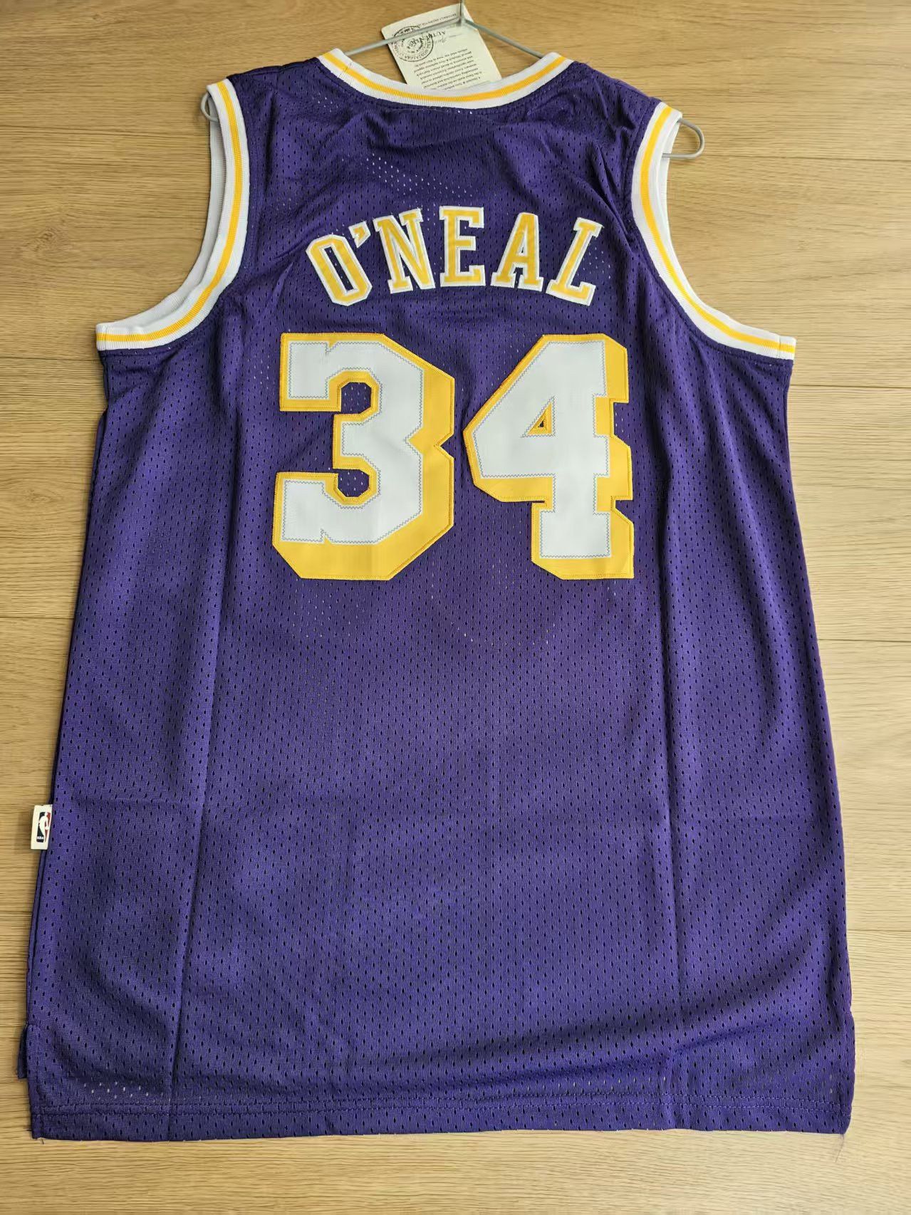 NBA Angeles Lakers #32 Shaquille O'Neal Jersey Purple Size US M / EU 48-50 / 2 - 2 Thumbnail