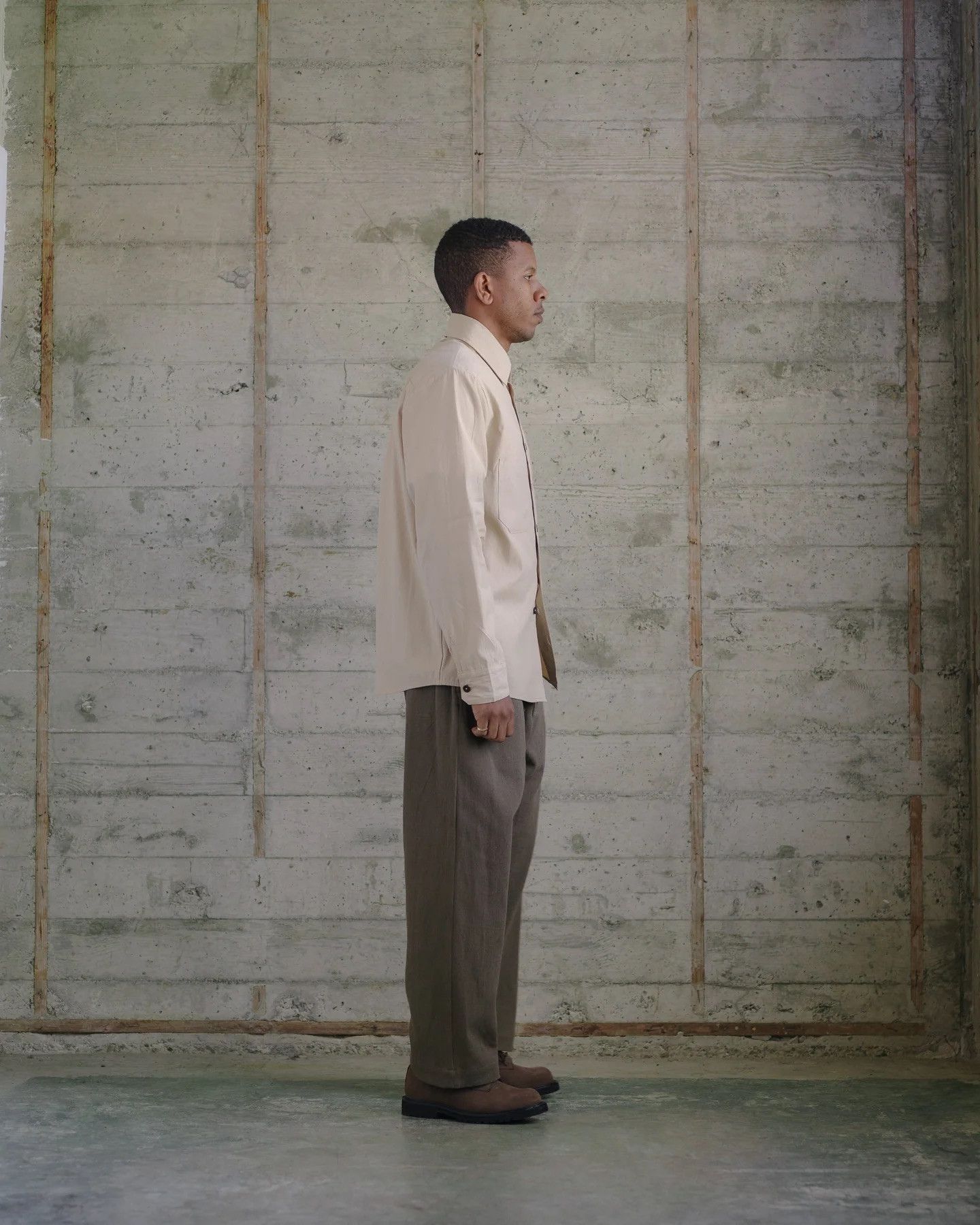 Evan Kinori Evan Kinori Two Pocket Shirt Paper/Cotton Broadcloth Beige Size US S / EU 44-46 / 1 - 10 Thumbnail