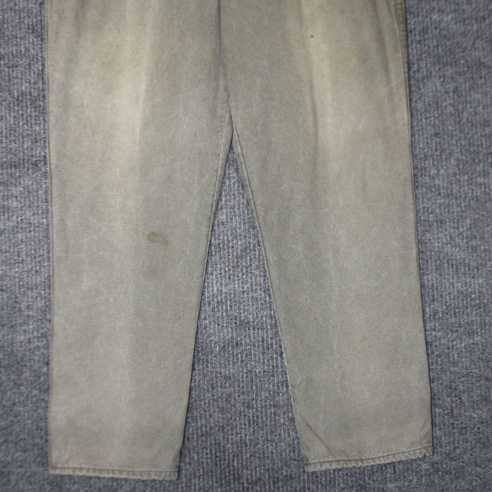 Vintage VINTAGE L.L.Bean Pathfinder Pants Mens 33x31 Olive Green Chino Flannel Lined Pants Size US 33 - 2 Thumbnail