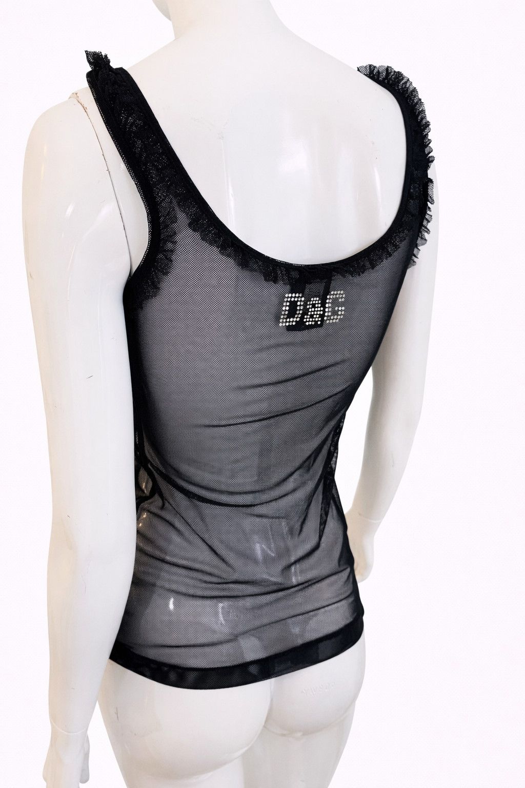 Dolce & Gabbana Dolce & Gabbana Sheer Mesh Rhinestone Transparent Top Size US XS / EU 42 / 0 - 2 Thumbnail