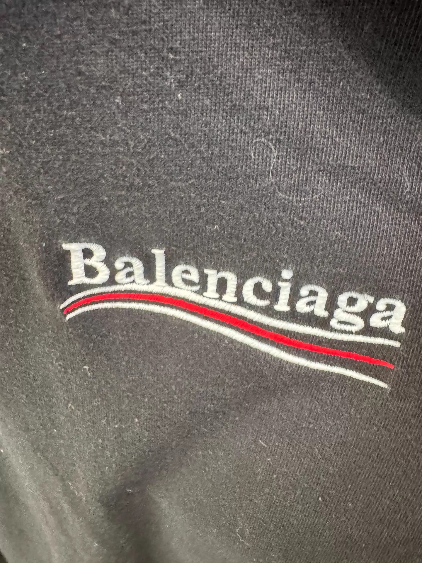 Balenciaga Balenciaga Coke Wave Logo Embroidered Black Short Tee Men's Size US S / EU 44-46 / 1 - 2 Thumbnail