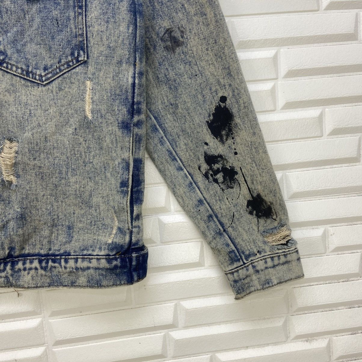 Japanese Brand Japanese Brand Distressed Denim Paint Splatter Denim Jacket Size US M / EU 48-50 / 2 - 6 Thumbnail