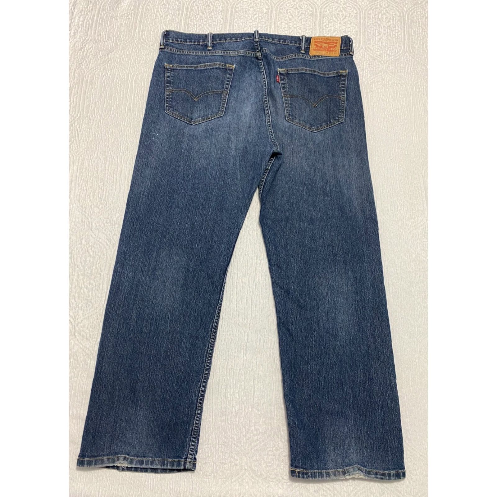 Levi's Levis 505 Jeans Regular Fit Mens Size 40×30 Blue Whiskers Faded Size US 40 / EU 56 - 2 Thumbnail