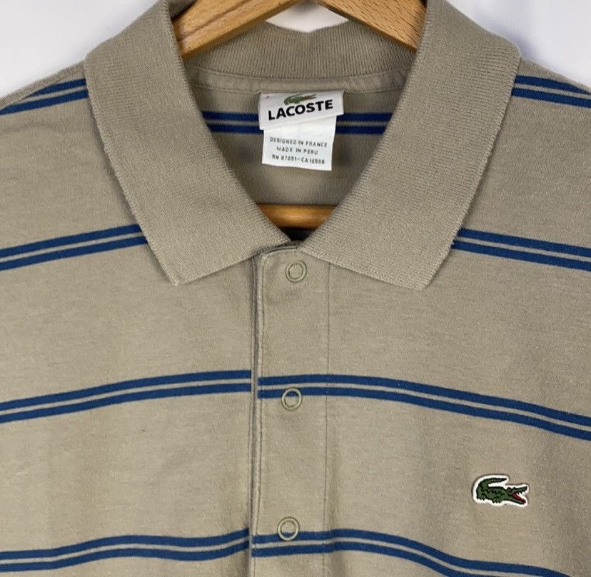 Lacoste Lacoste Beige w/Royal Blue Stripes Men's Size US XXL / EU 58 / 5 - 3 Thumbnail