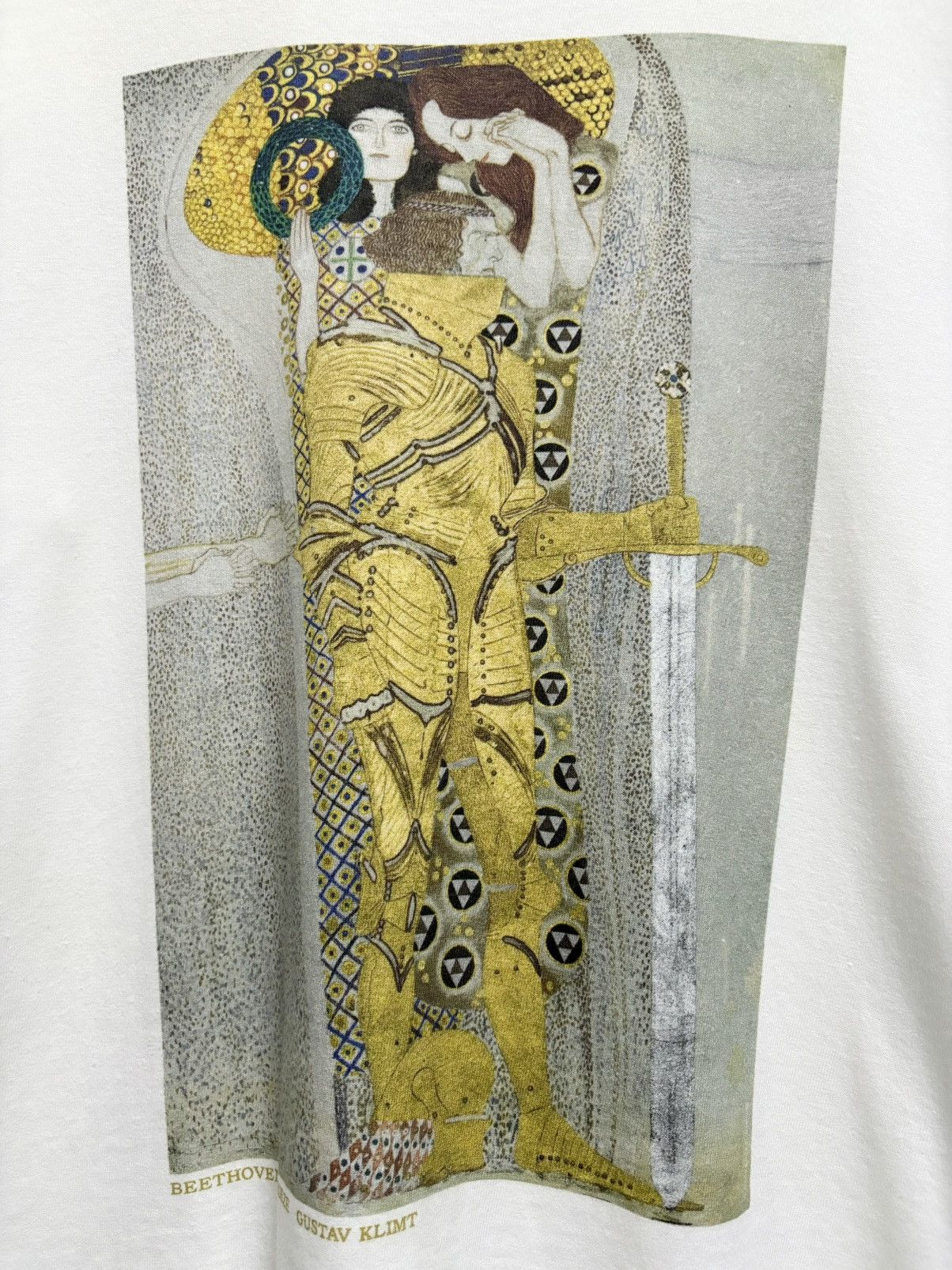 Vintage 2000's Gustav Klimt VJ 1900 " Beethoven Frieze " T-Shirt Size US S / EU 44-46 / 1 - 4 Thumbnail