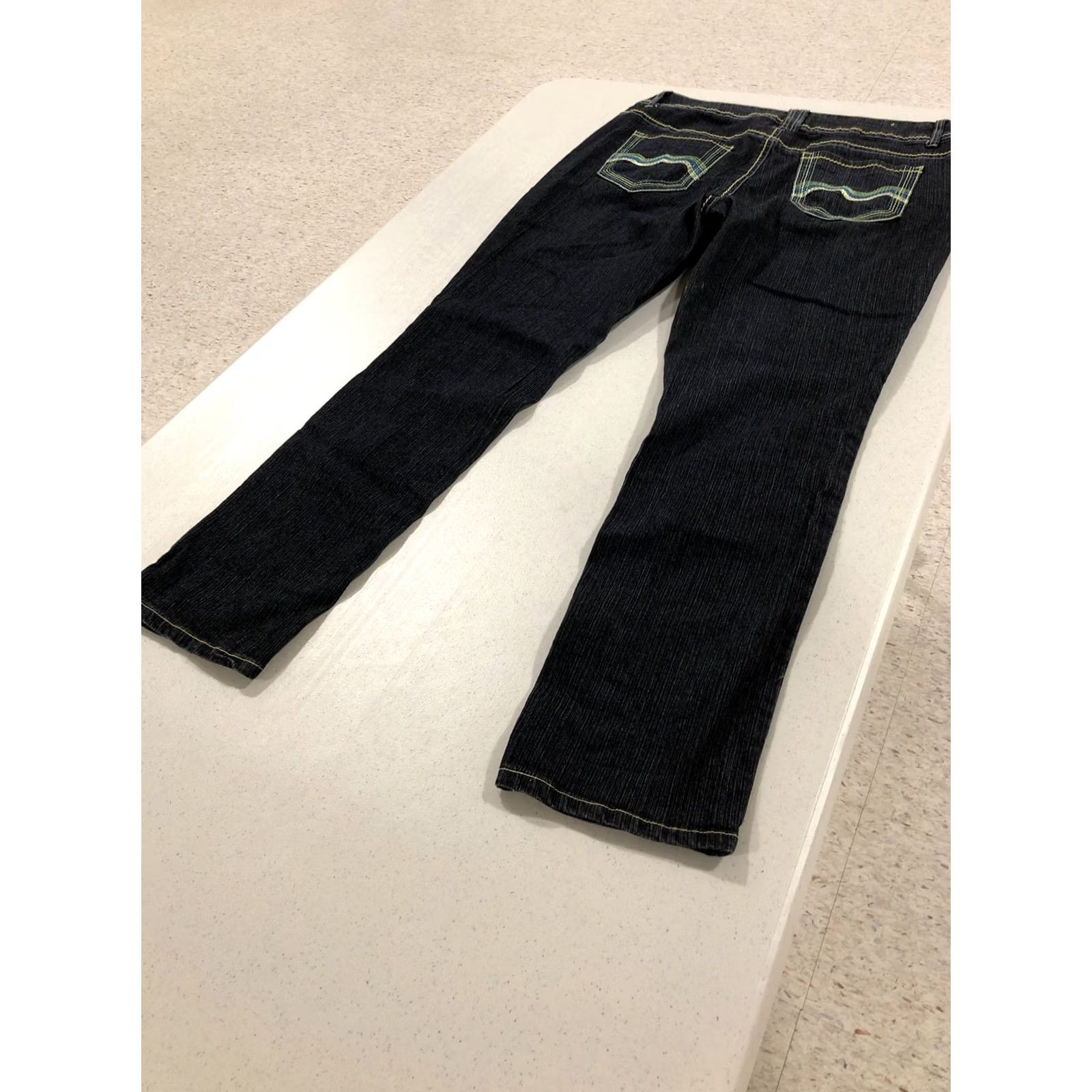Vintage VINTAGE Leemo Usa Jeans Shape: Straight Leg Blue 16 Womens Stretchy New Condition Regular Size 16 USA Theme Womens Jeans 31 Inseam Button Accents Size 25" / US 0 / IT 36 - 3 Thumbnail