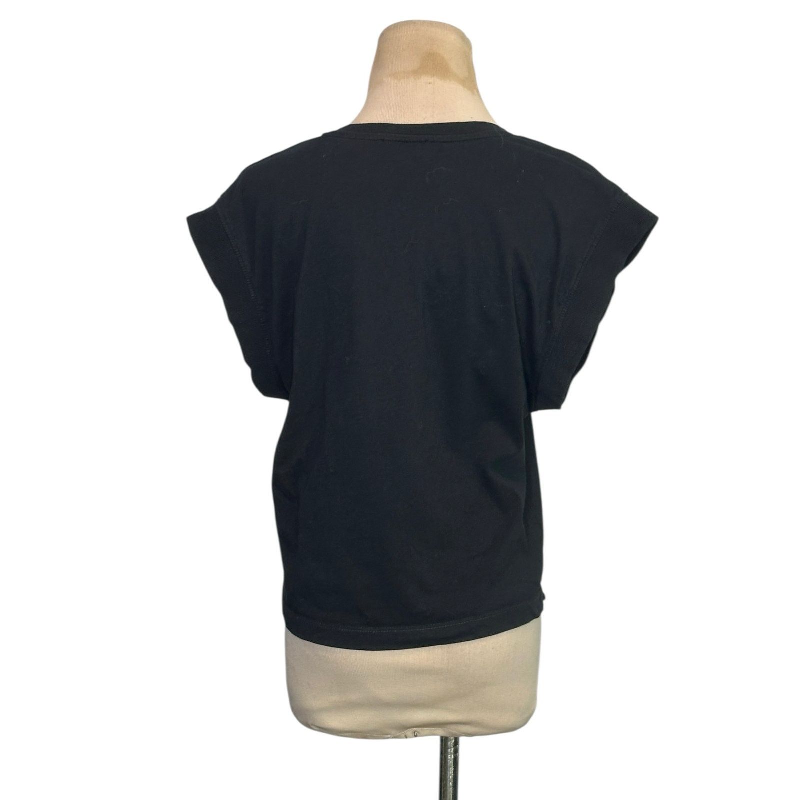 Zara Zara black short sleeves V neck top size XS Size XS / US 0-2 / IT 36-38 - 10 Thumbnail