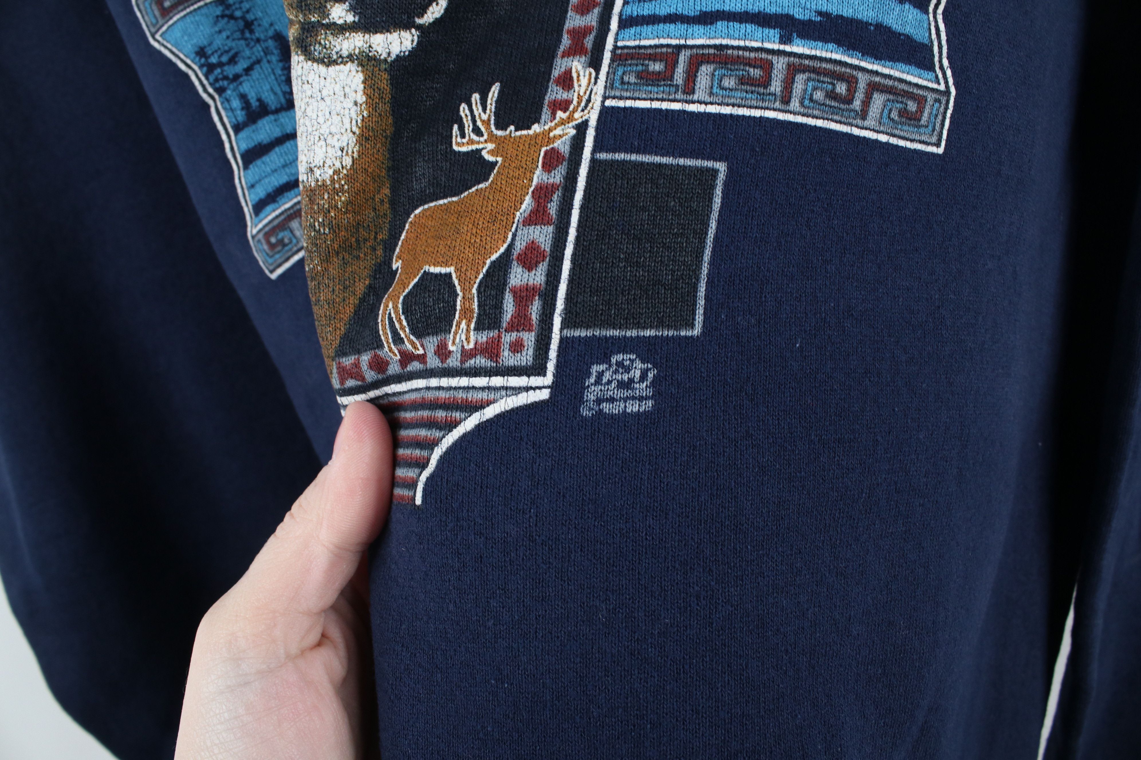 Vintage Vintage 90s Streetwear Whitetail Deer Buck Sweatshirt USA Size US XL / EU 56 / 4 - 7 Thumbnail