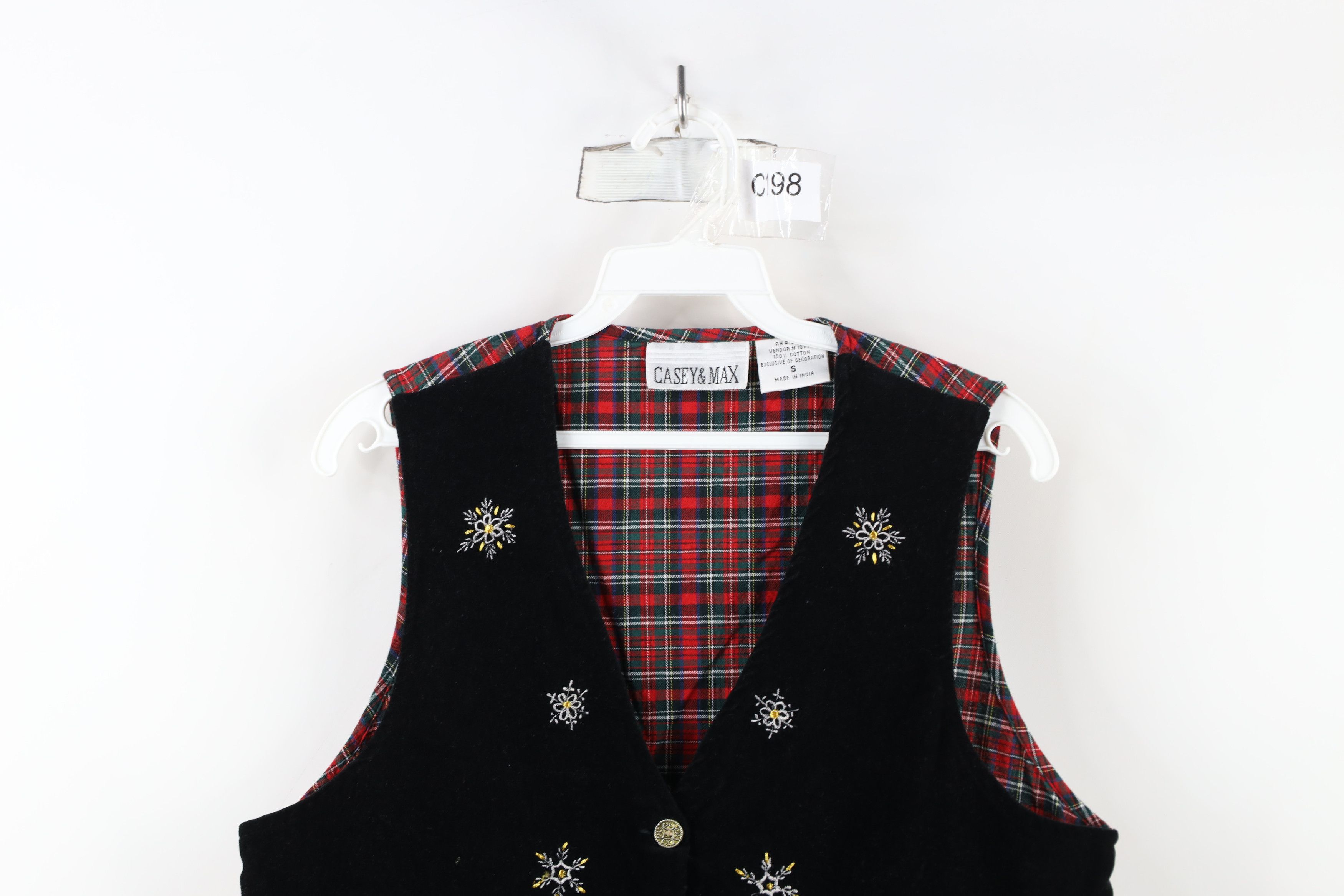 Vintage Vintage 90s Streetwear Christmas Snowflake Vest Jacket Size S / US 4 / IT 40 - 2 Thumbnail