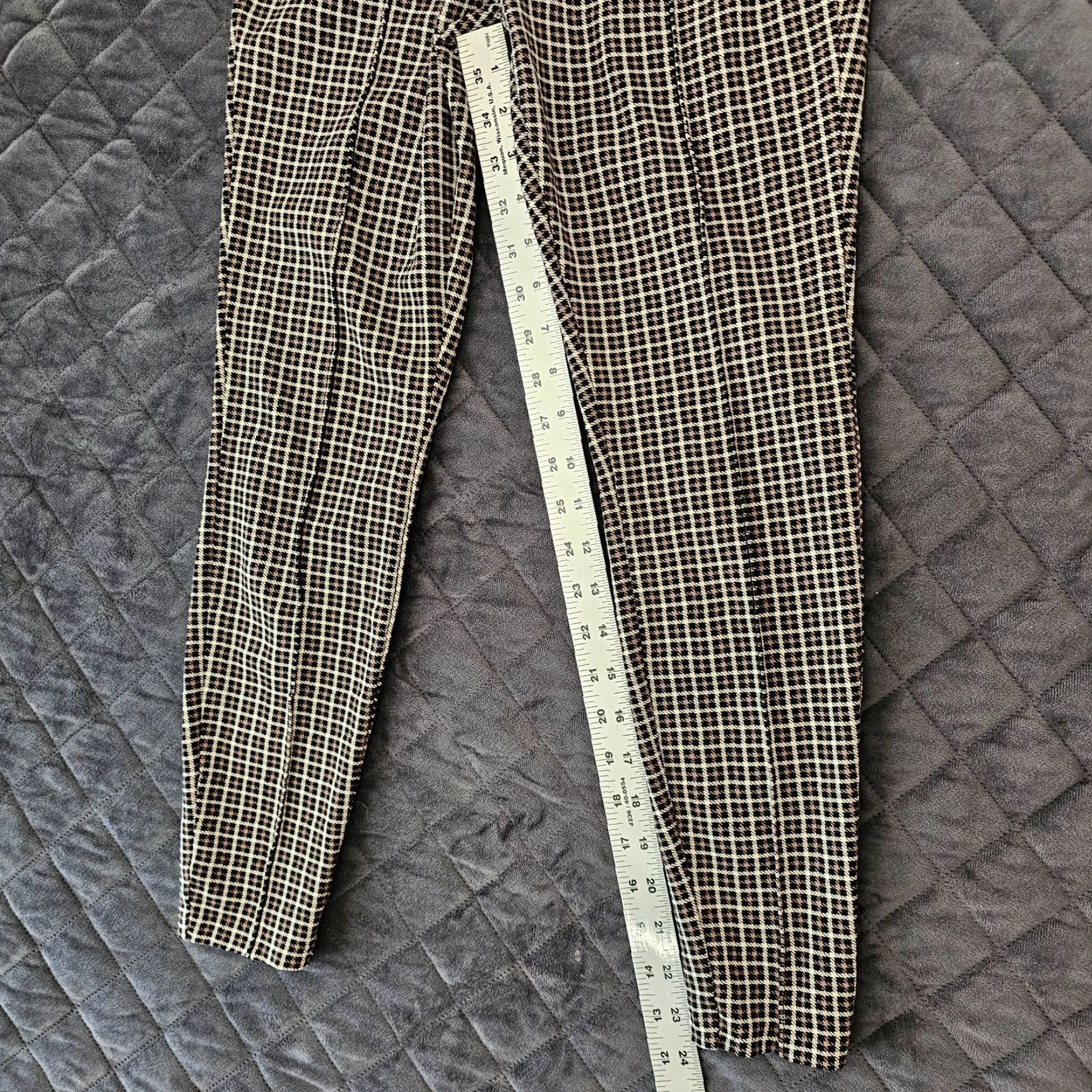 Old Navy OLD NAVY Houndstooth Women's S Pants Skinny Ankle Ponte Brown Size 28" / US 6 / IT 42 - 7 Thumbnail