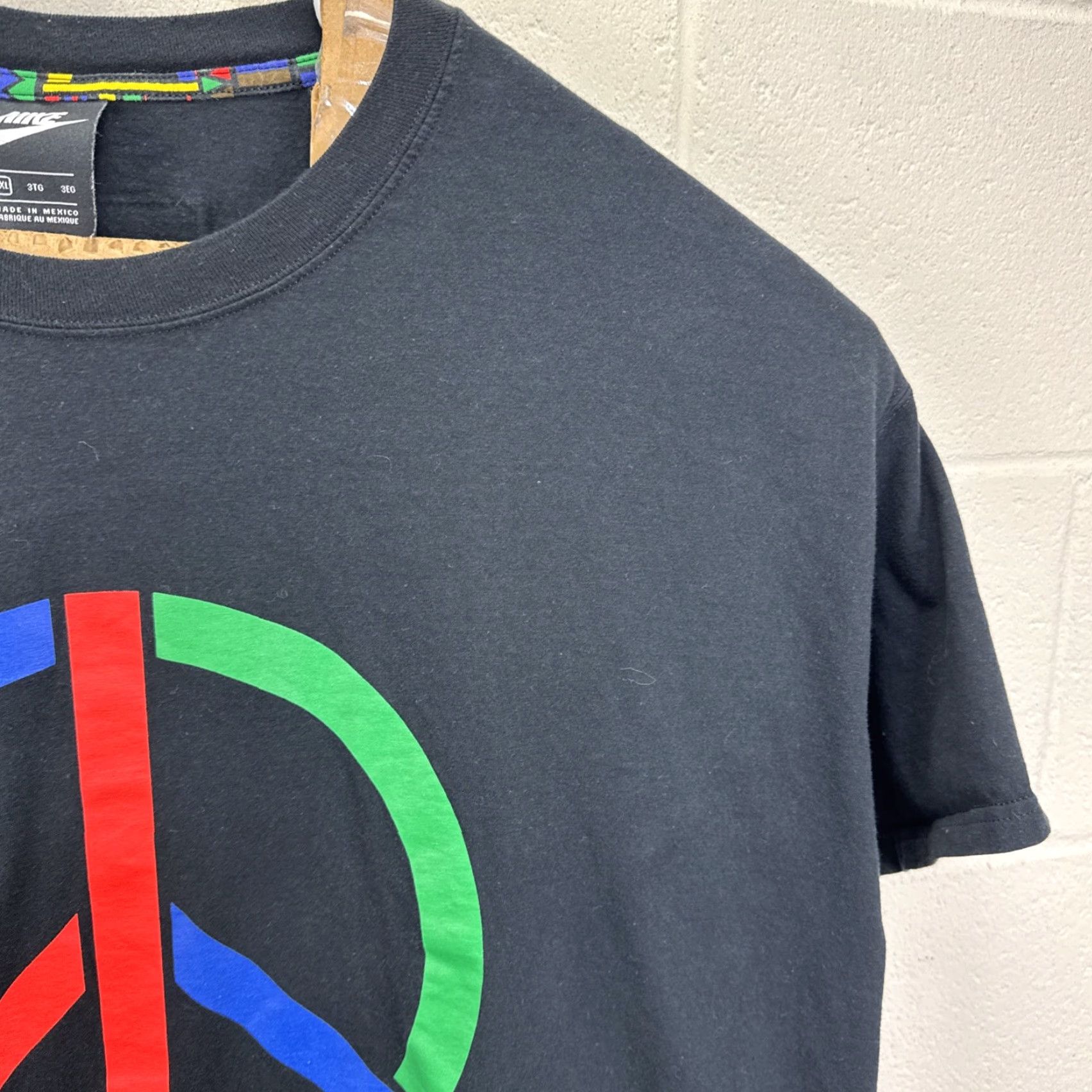 Nike Nike T Shirt Mens 3XL Black Peace Graphic Urban Jungle Gym Pack Crew Neck Short Sleeve Size US XXL / EU 58 / 5 - 6 Thumbnail