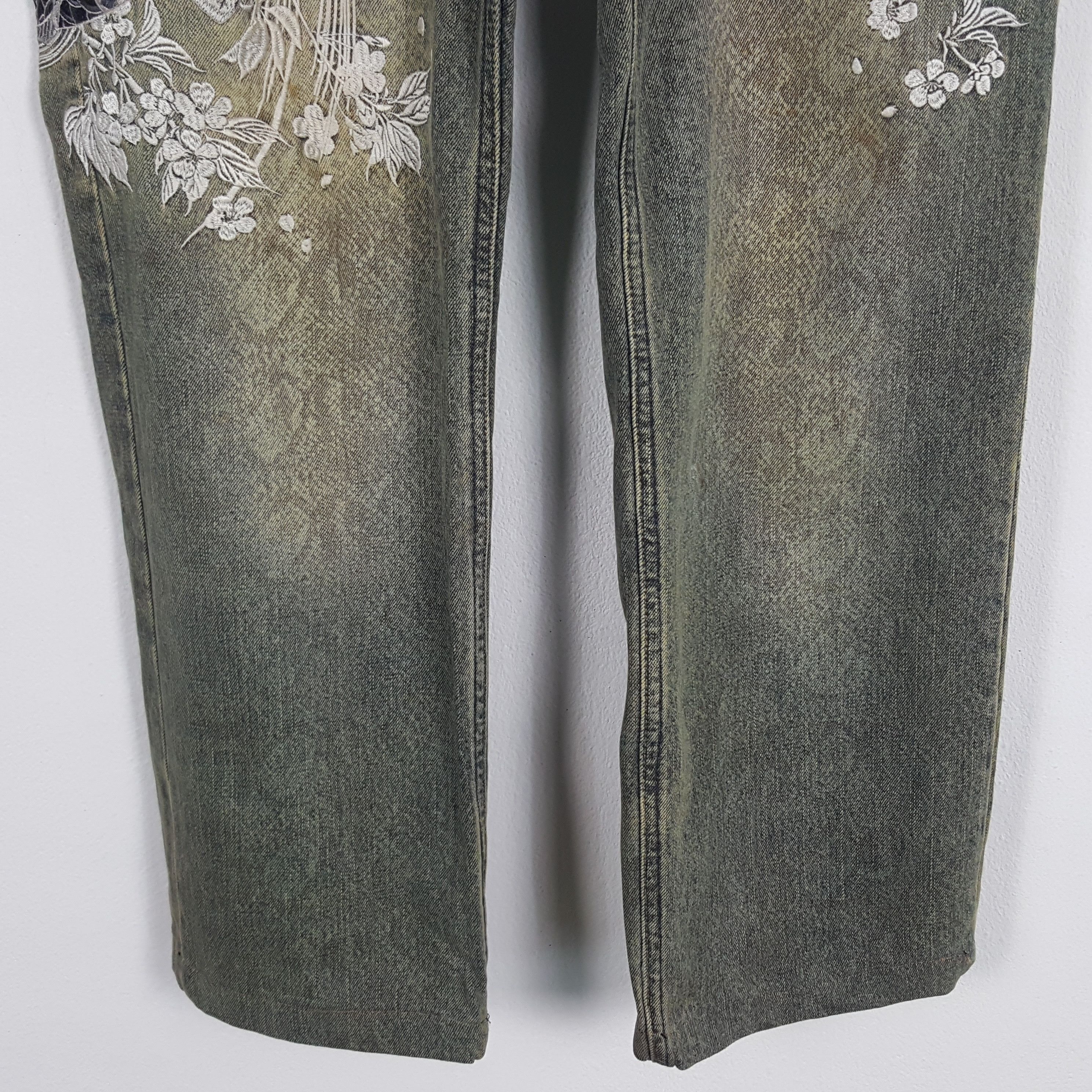 Japanese Brand × Vintage Vintage Karakuri Sukajan Traditional Denim Jeans Size US 31 - 3 Thumbnail