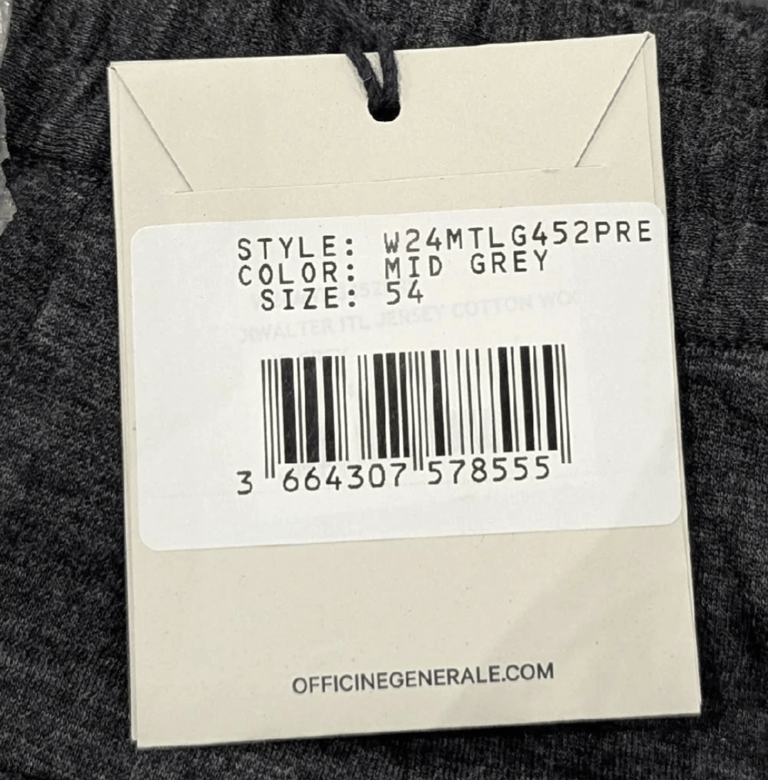 Officine Generale OFFICINE GENERALE Wool Blend Jogger Pants Mid Gray 54 US 38 Size US 38 / EU 54 - 7 Thumbnail