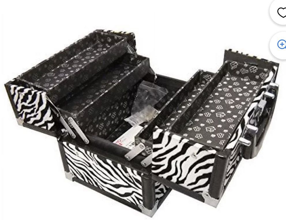 Vintage Caboodles 2013 Zebra Rockstar Train Case Size ONE SIZE - 2 Thumbnail