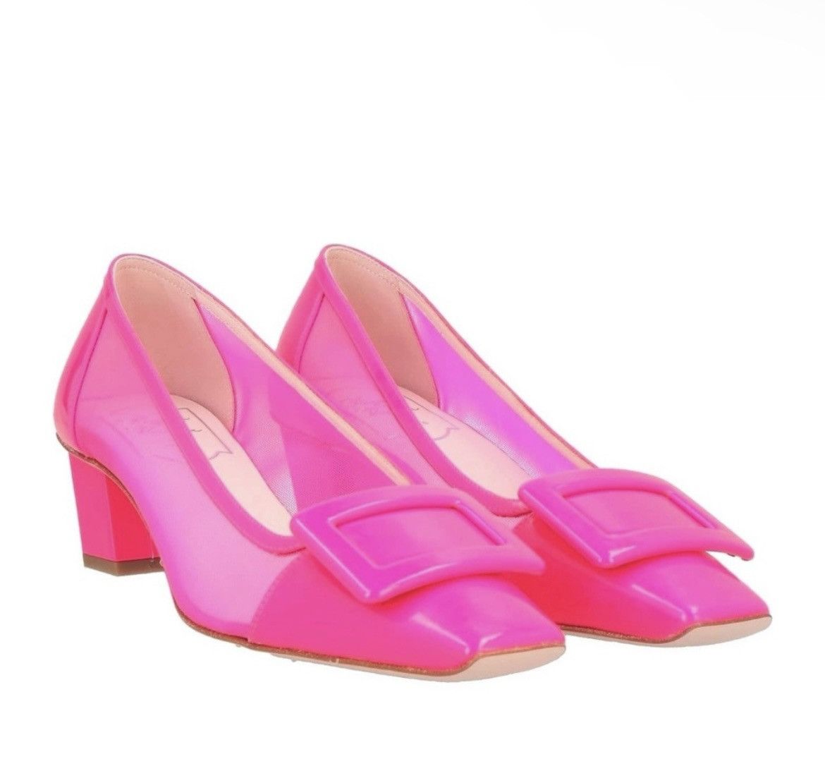 Roger Vivier ROGER VIVIER Belle Vivier Embellished mesh leather Pumps Size US 6 / IT 36 - 4 Thumbnail