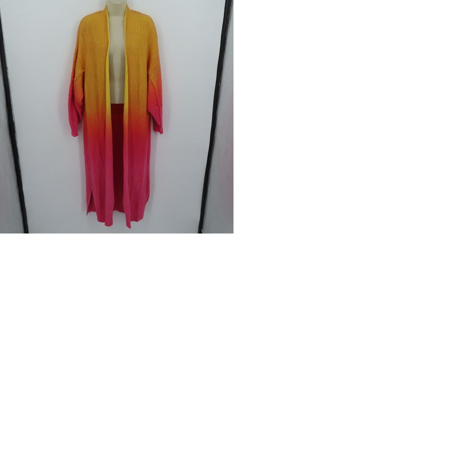 Free People Free People Cardigan Sweater Women XS Multicolor Ombre Yellow Orange Pink Maxi Size XS / US 0-2 / IT 36-38 - 9 Thumbnail