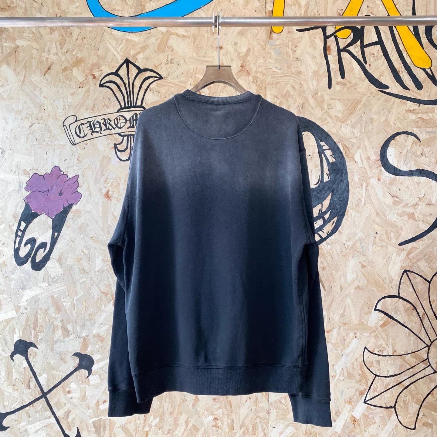 Prada PRADA gradient logo crewneck sweatshirt men's black M Size US M / EU 48-50 / 2 - 6 Thumbnail