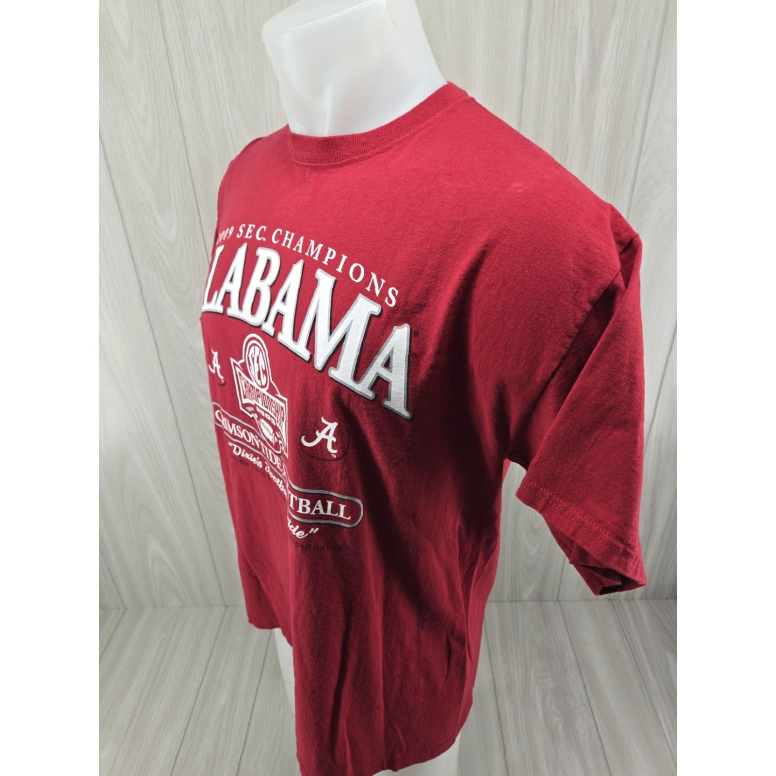 Delta VINTAGE Alabama Crimson Tide T-Shirt Mens Large 2009 National Championship Red 2009 National Championship Mens L Shirt Delta Size US L / EU 52-54 / 3 - 4 Thumbnail