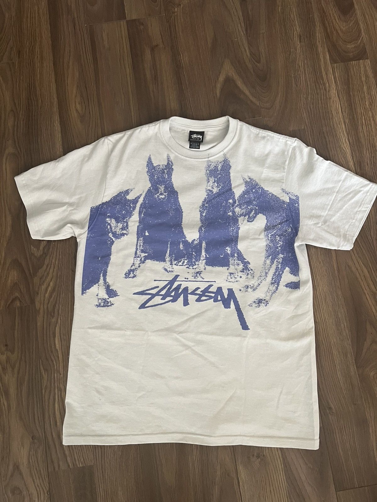 ★STUSSY★DOBERMAN T-シャツ★追跡可 Stussy Doberman Tee Fog Size XXL 2XL | eBay