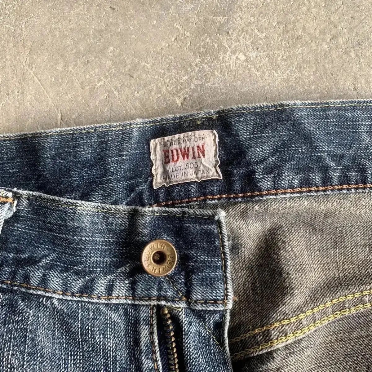 Vintage THRASHED‼️Vintage Edwin 505 Jeans Distressed Denim Pants Size US 36 / EU 52 - 10 Thumbnail