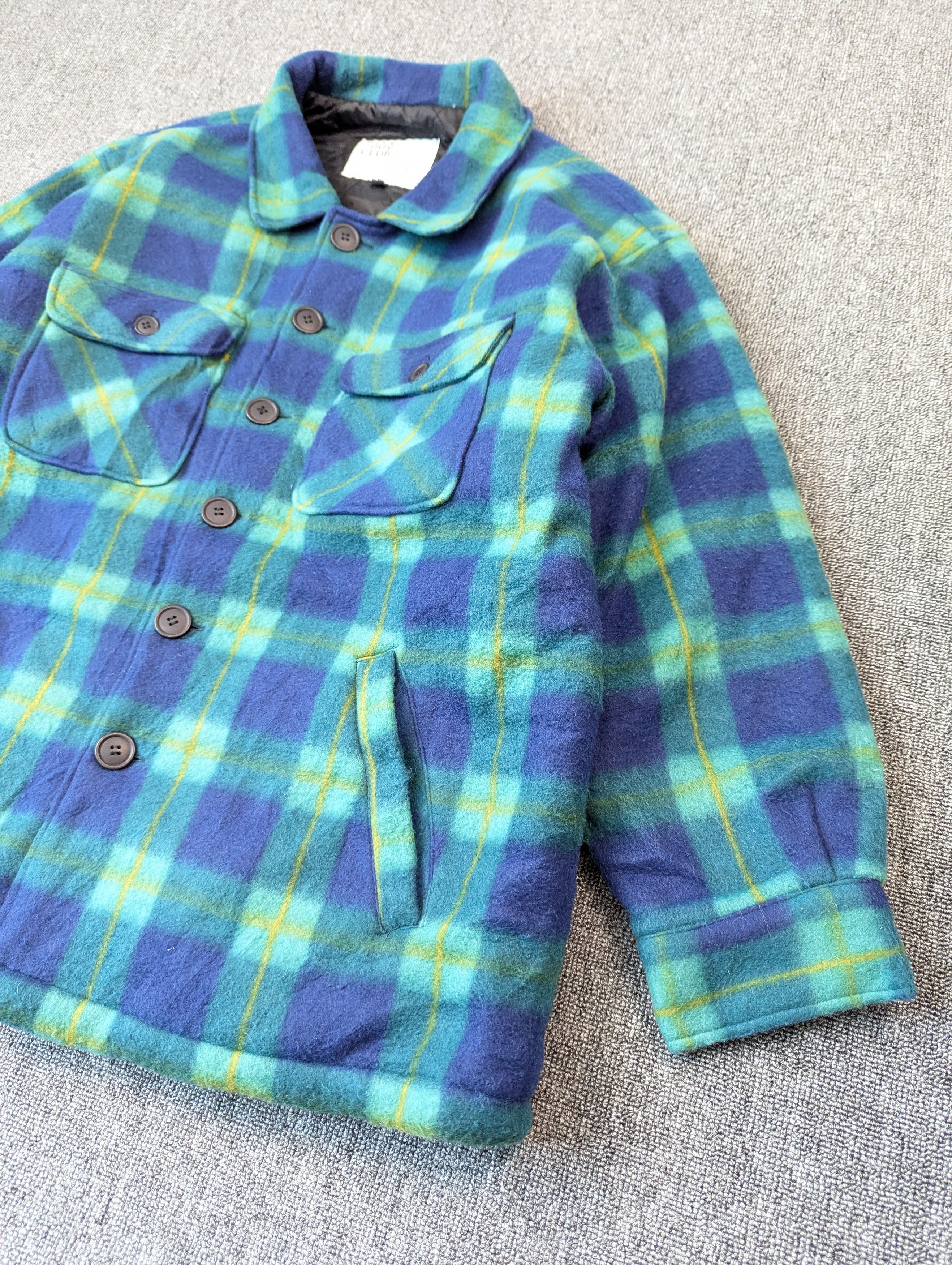 Japanese Brand City Guy Club Checked Fleece Quilted Button Ups Jacket Size US M / EU 48-50 / 2 - 2 Thumbnail