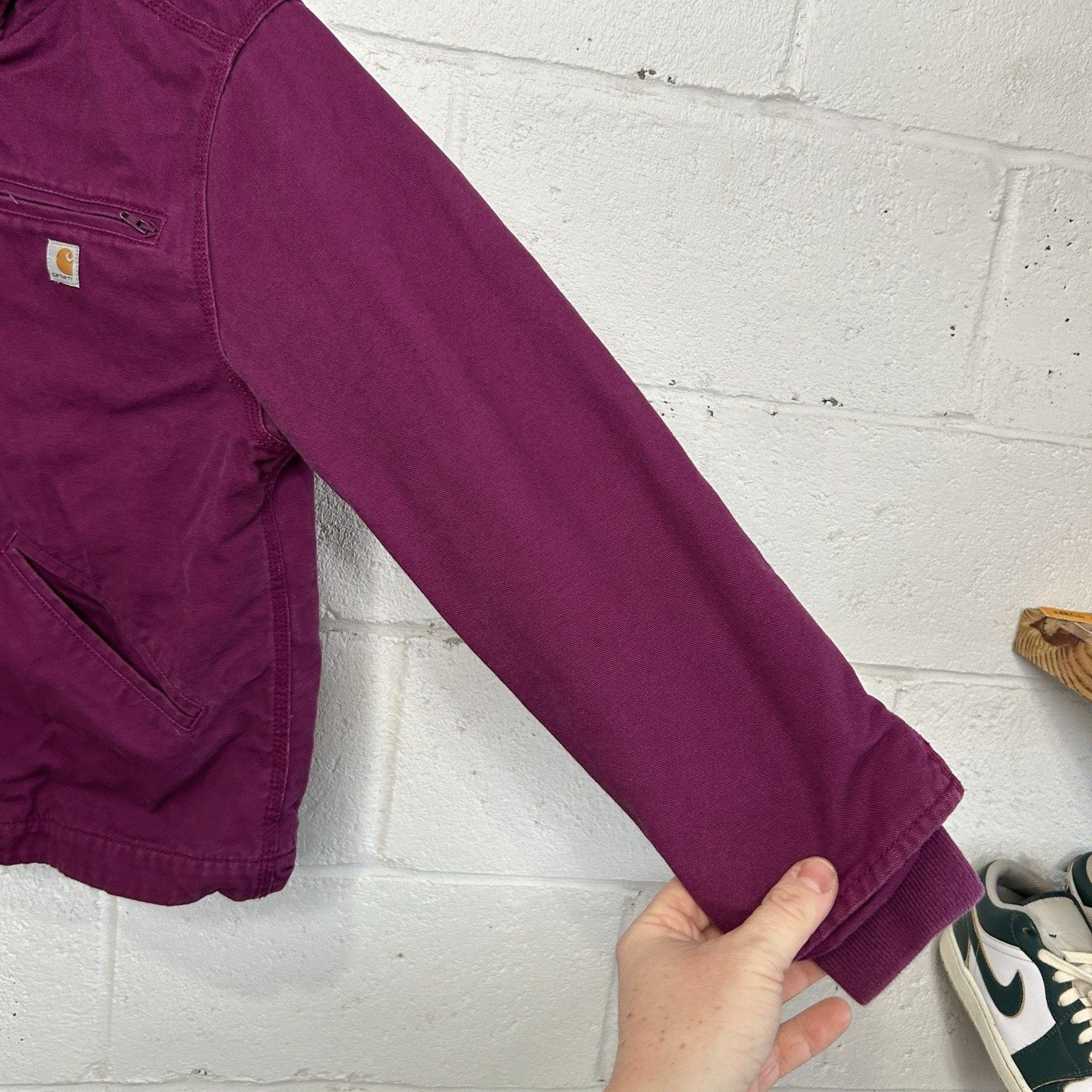 Carhartt Y2K Carhartt Sherpa-Lined Hooded Detroit Jacket “Purple” Size XS / US 0-2 / IT 36-38 - 8 Thumbnail