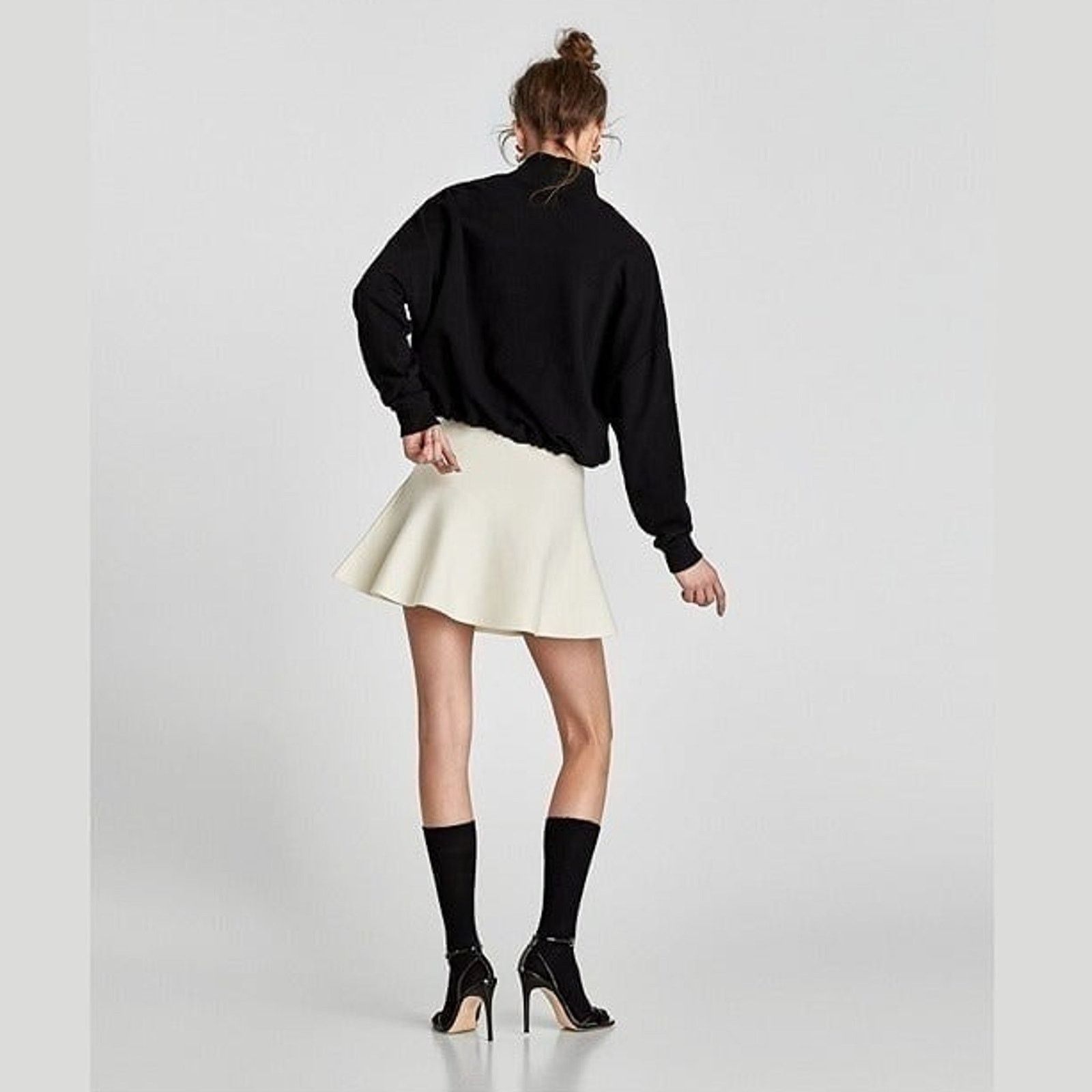 Zara ZARA High Waist Mini Skirt Size 30" / US 8 / IT 44 - 7 Thumbnail