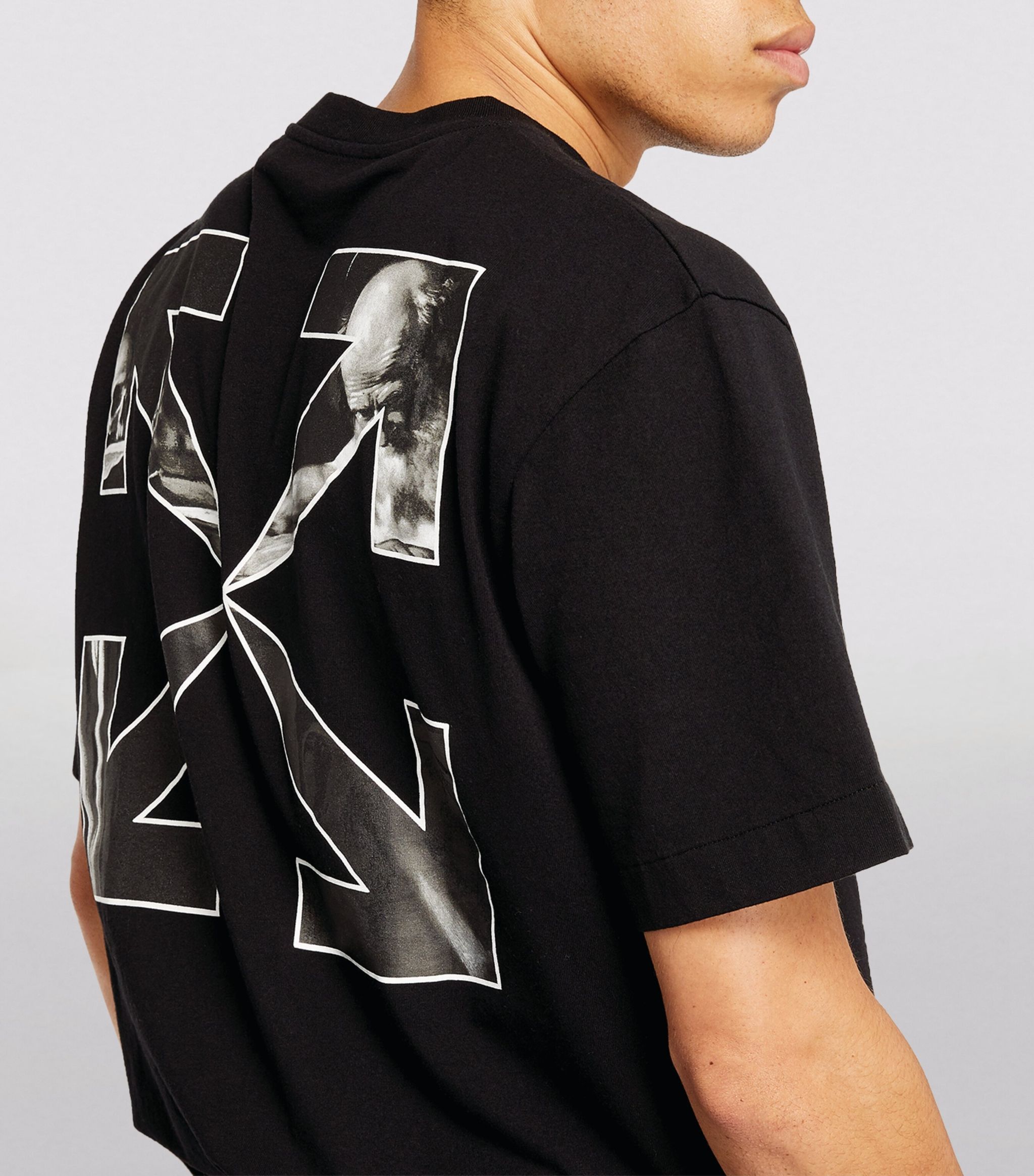 Off-White Black Caravaggio Arrows Oversized Skate T-Shirt Size S / US 4 / IT 40 - 3 Thumbnail