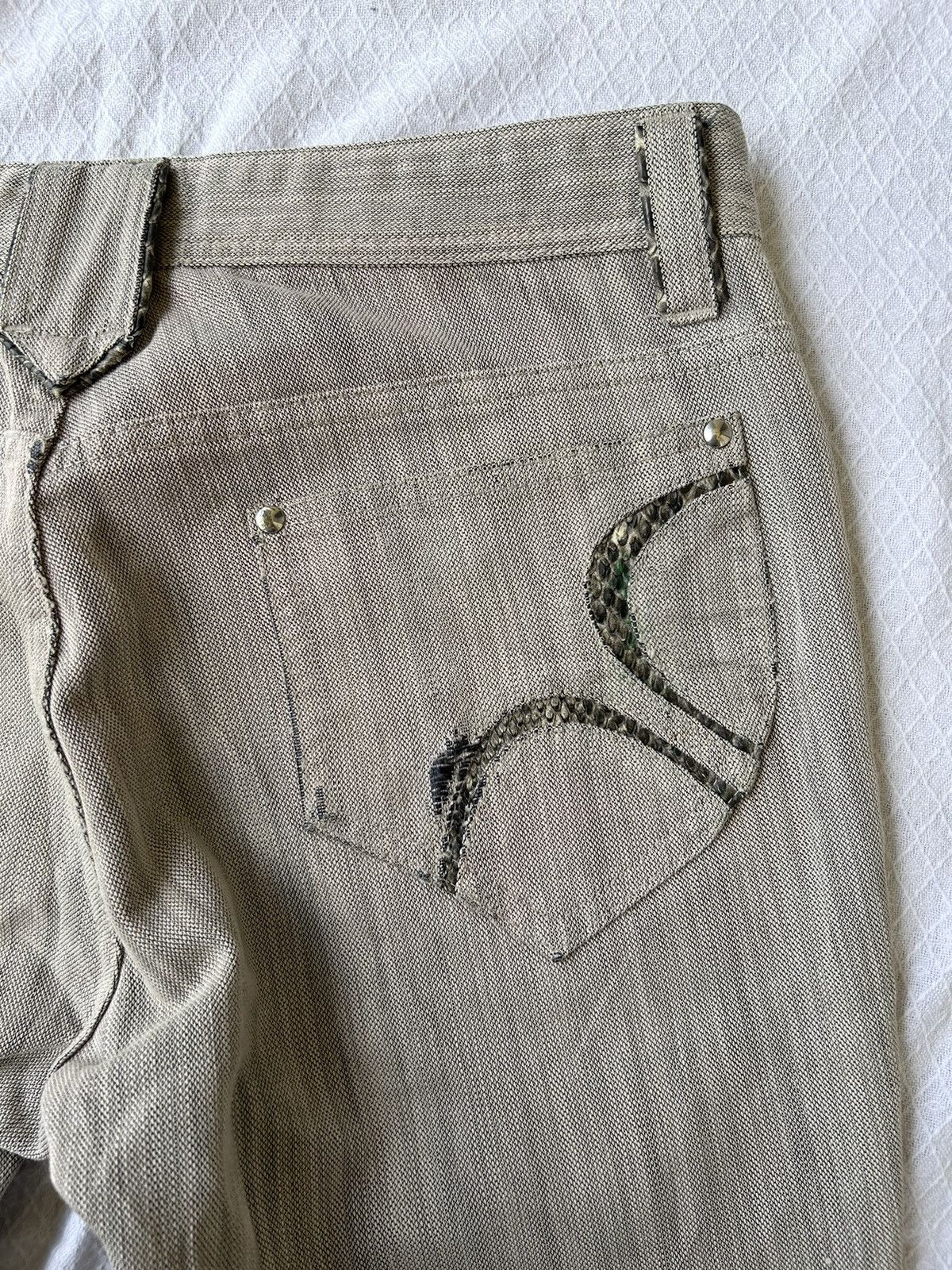Japanese Brand Takaiq.com Pyton Snake Skin Flared Jeans Ifsix lgb style Size US 32 / EU 48 - 10 Thumbnail