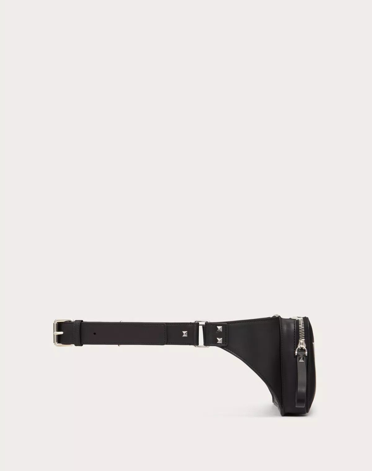 Valentino oc11z0725 Size: OS/ Leather Vltn Belt Bag in Black Size ONE SIZE - 4 Thumbnail