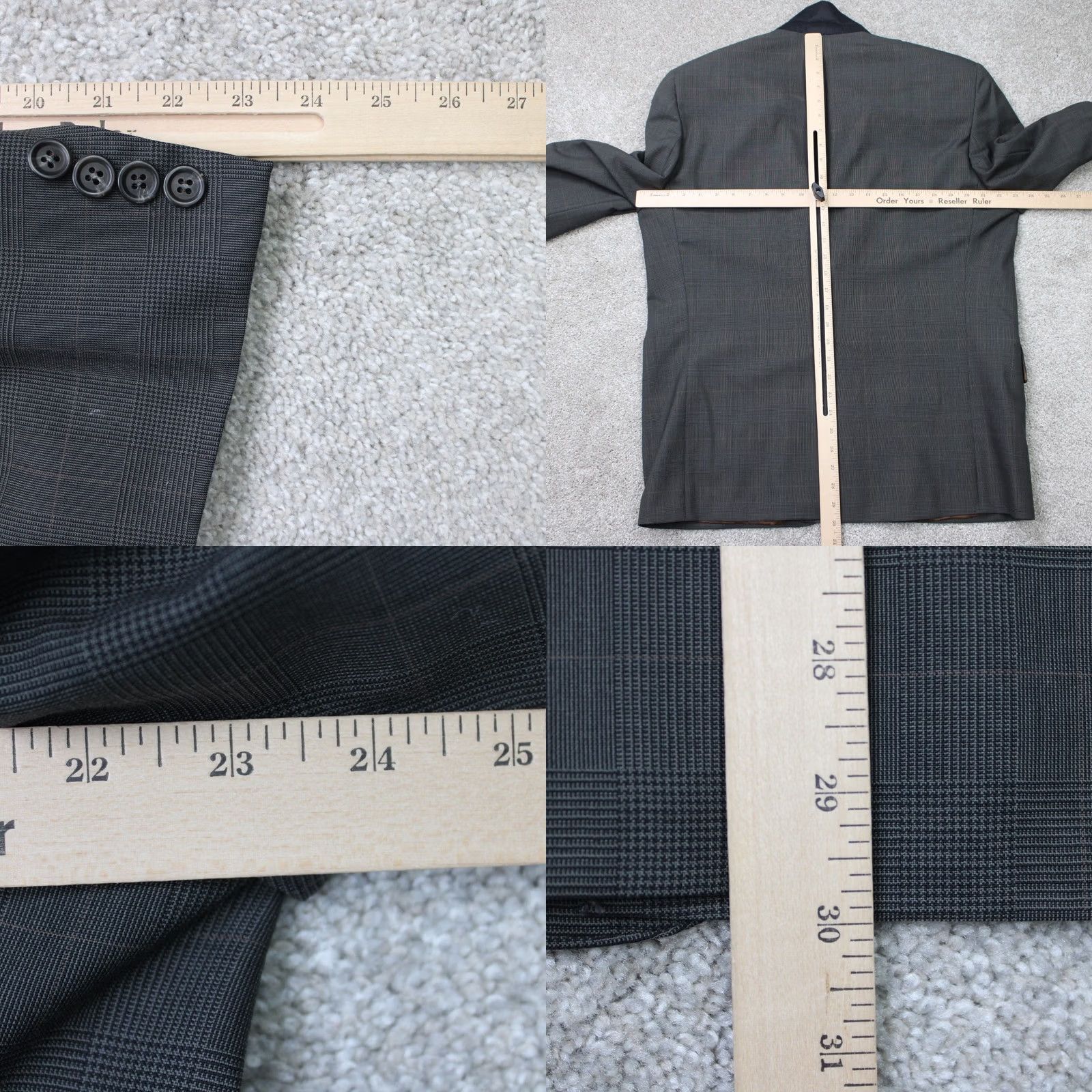 Chaps CHAPS Ralph Lauren Blazer Mens 41S Gray 100% Wool 2 Button Single Vent Jacket Size 42R - 8 Thumbnail