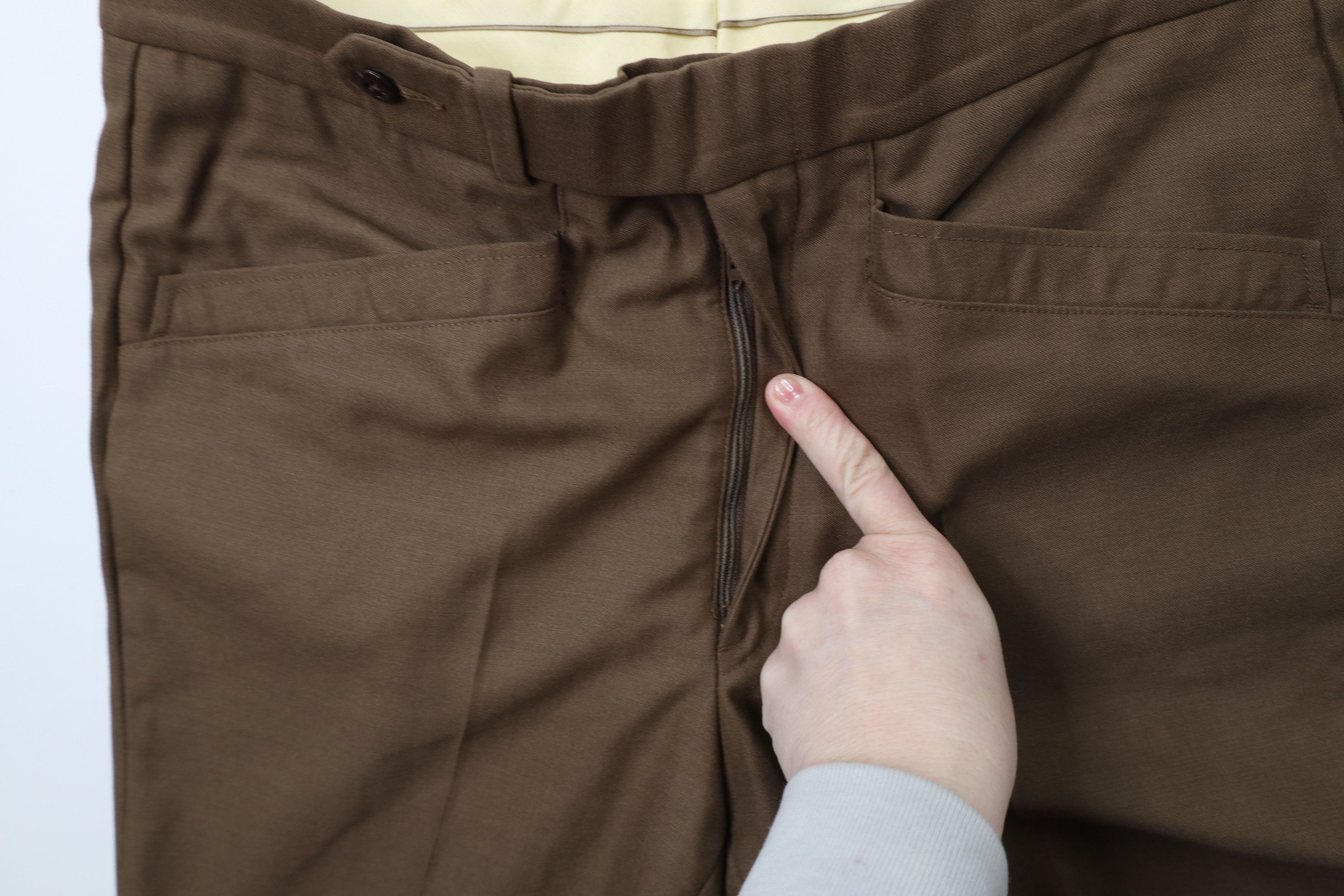 Vintage Vintage 70s Streetwear Flared Wide Leg Chino Pants Brown Size US 32 / EU 48 - 5 Thumbnail